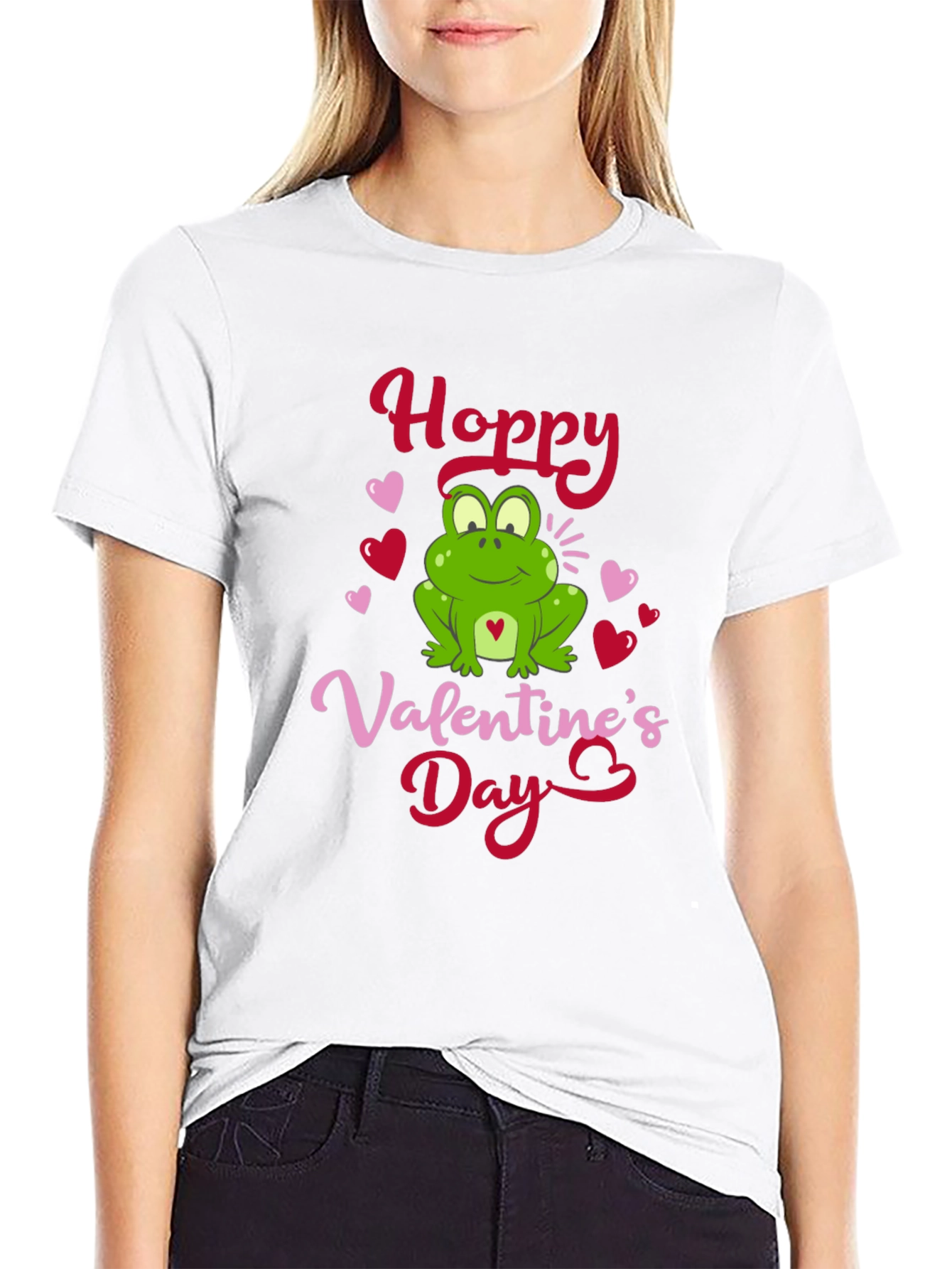 Hoppy Valentines Day Frog Graphic T-Shirt