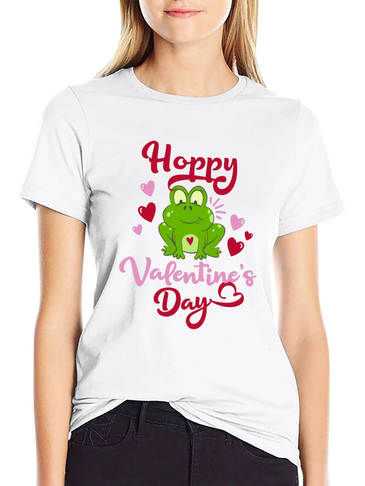 Hoppy Valentines Day Frog Graphic T-Shirt