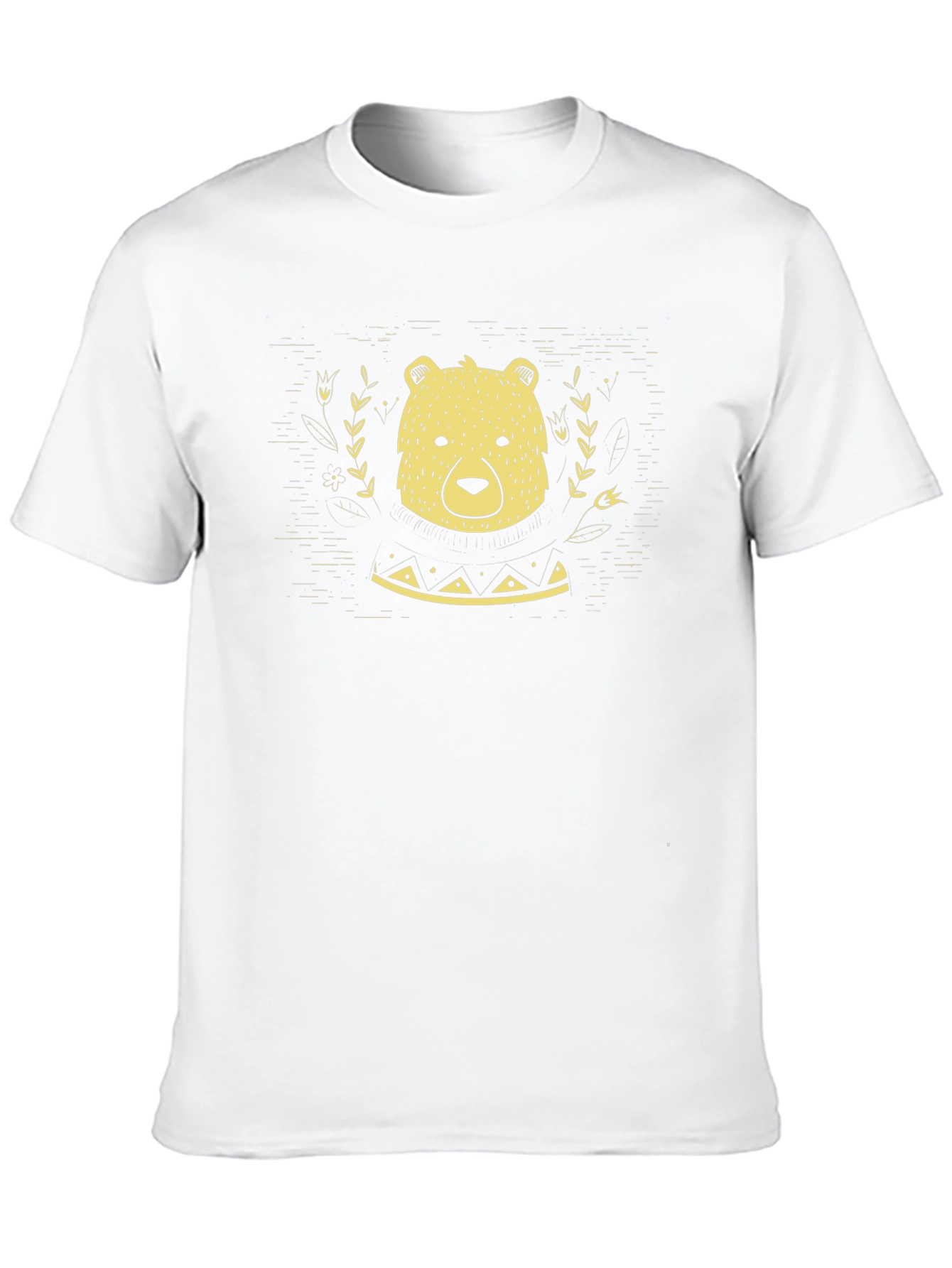 Bear Graphic Print Black T-Shirt