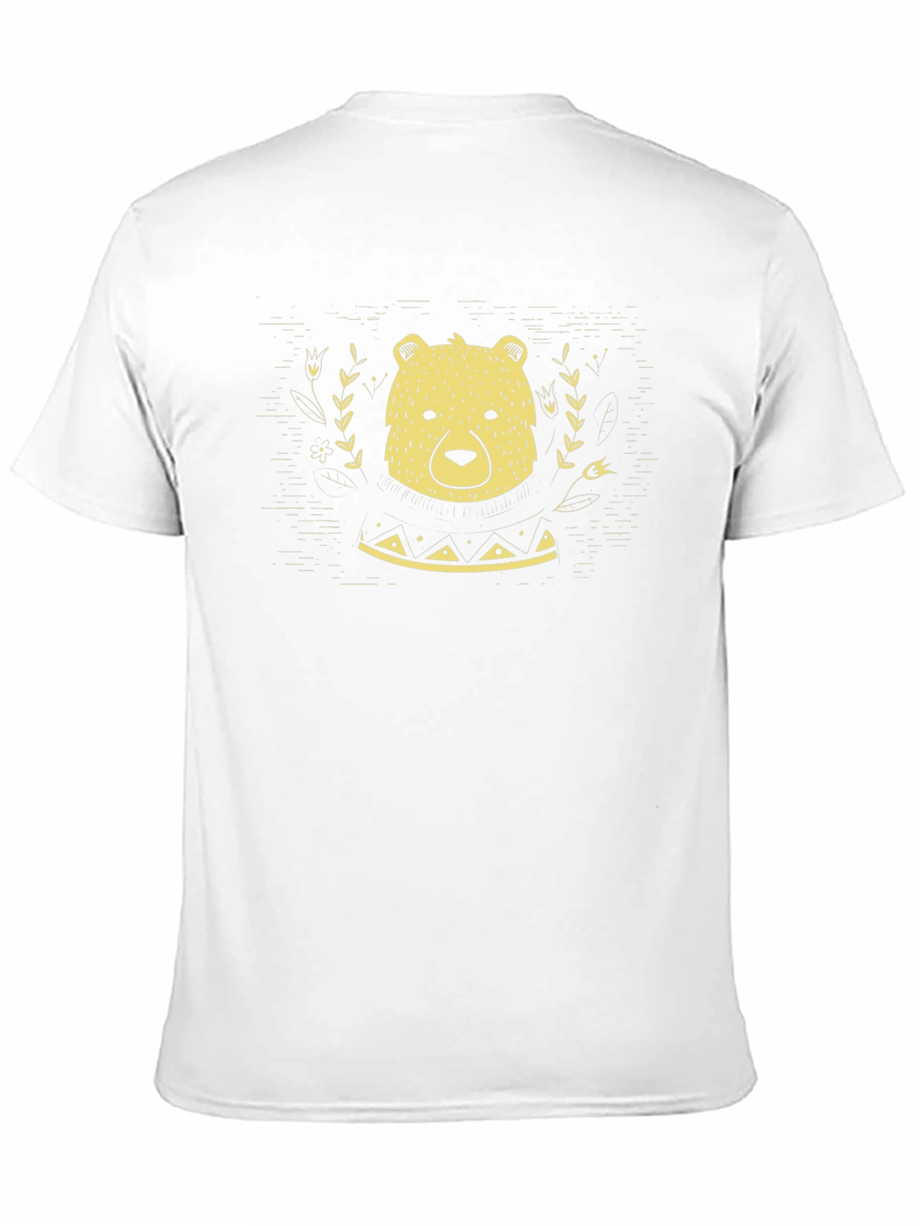 Bear Graphic Print Black T-Shirt