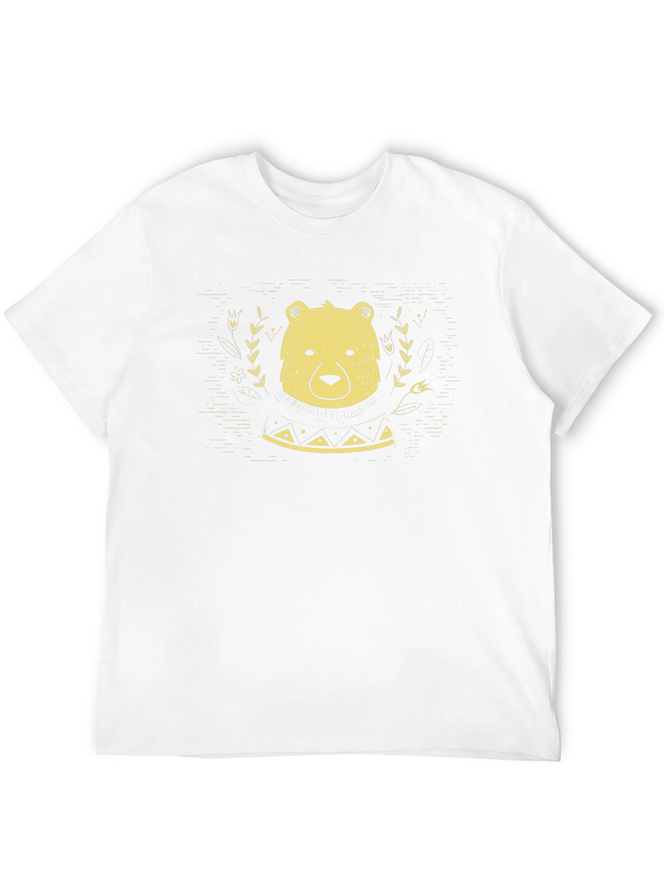 Bear Graphic Print Black T-Shirt