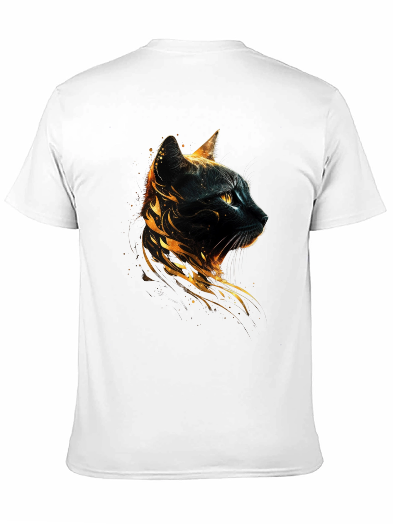 Fiery Feline Black T-Shirt