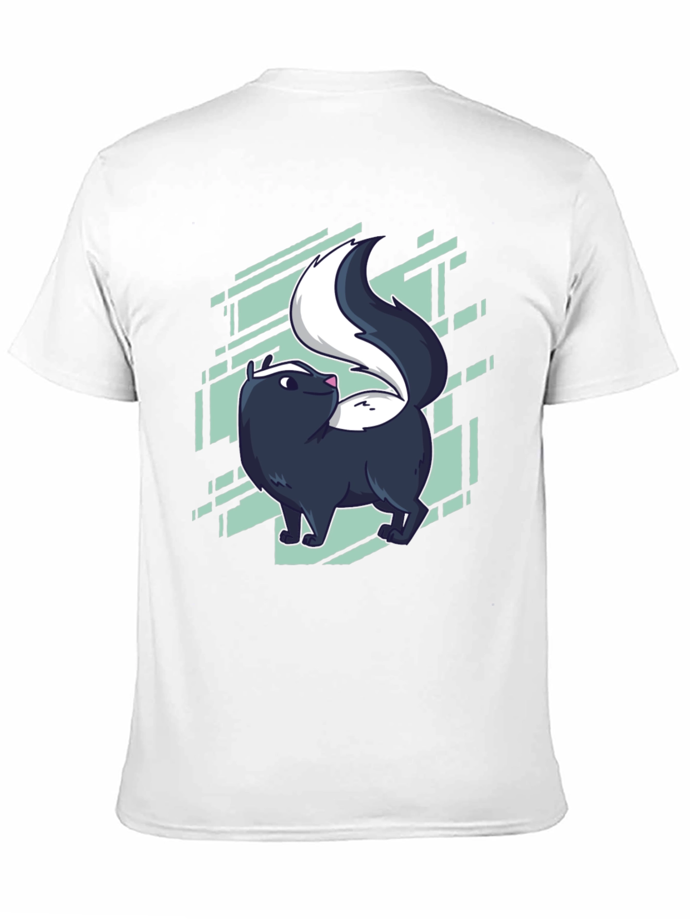 Skunk Graphic Tee - Black Cotton Blend Shirt
