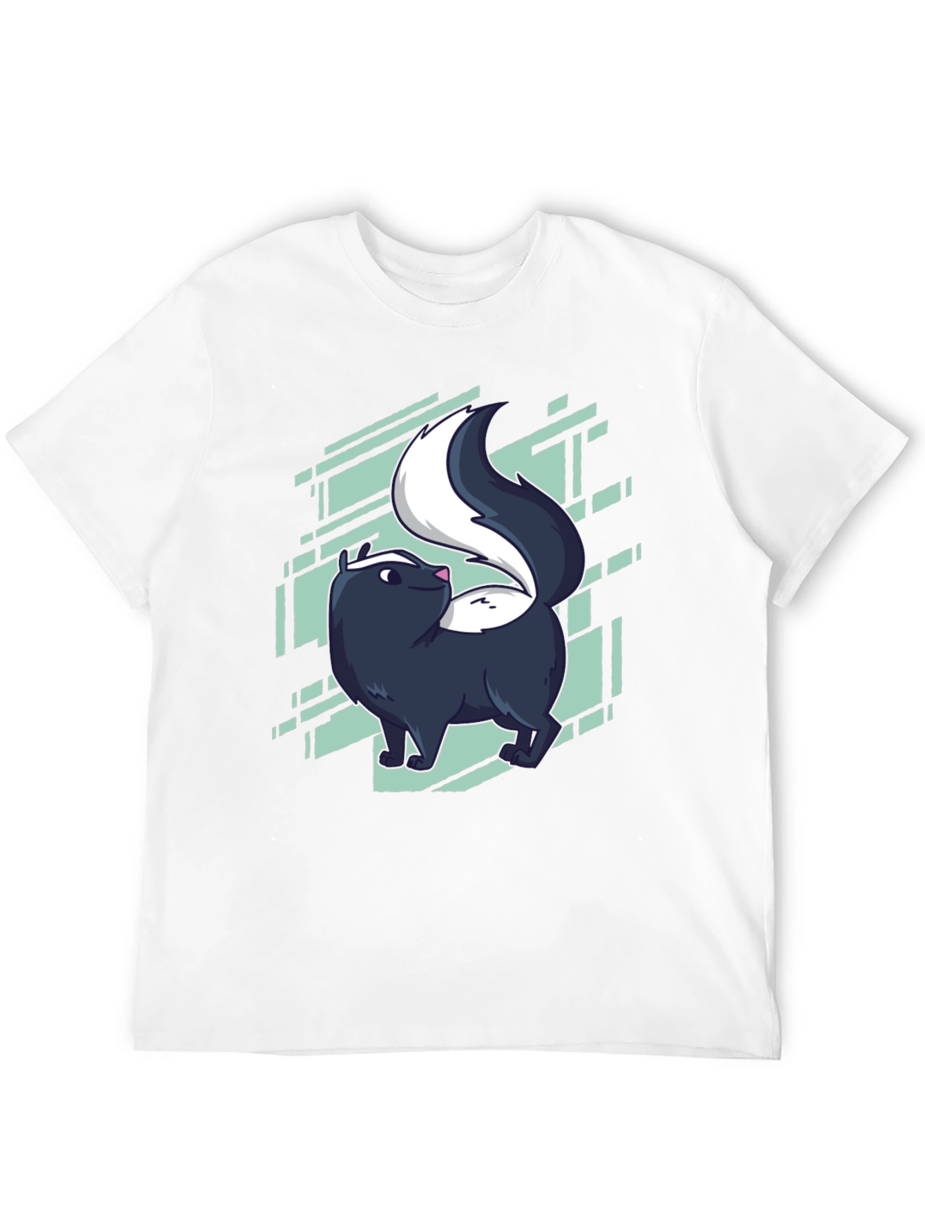 Skunk Graphic Tee - Black Cotton Blend Shirt