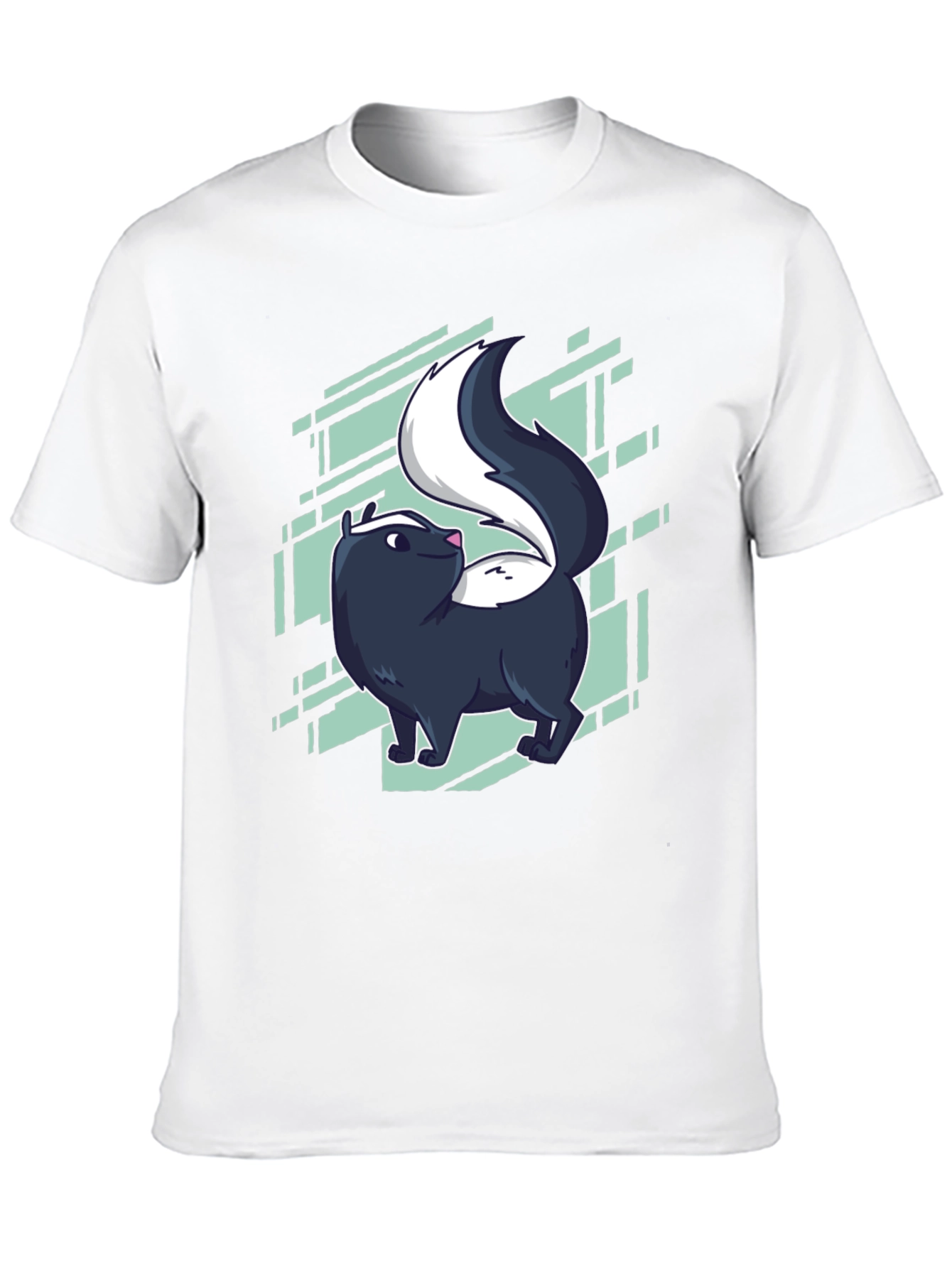 Skunk Graphic Tee - Black Cotton Blend Shirt