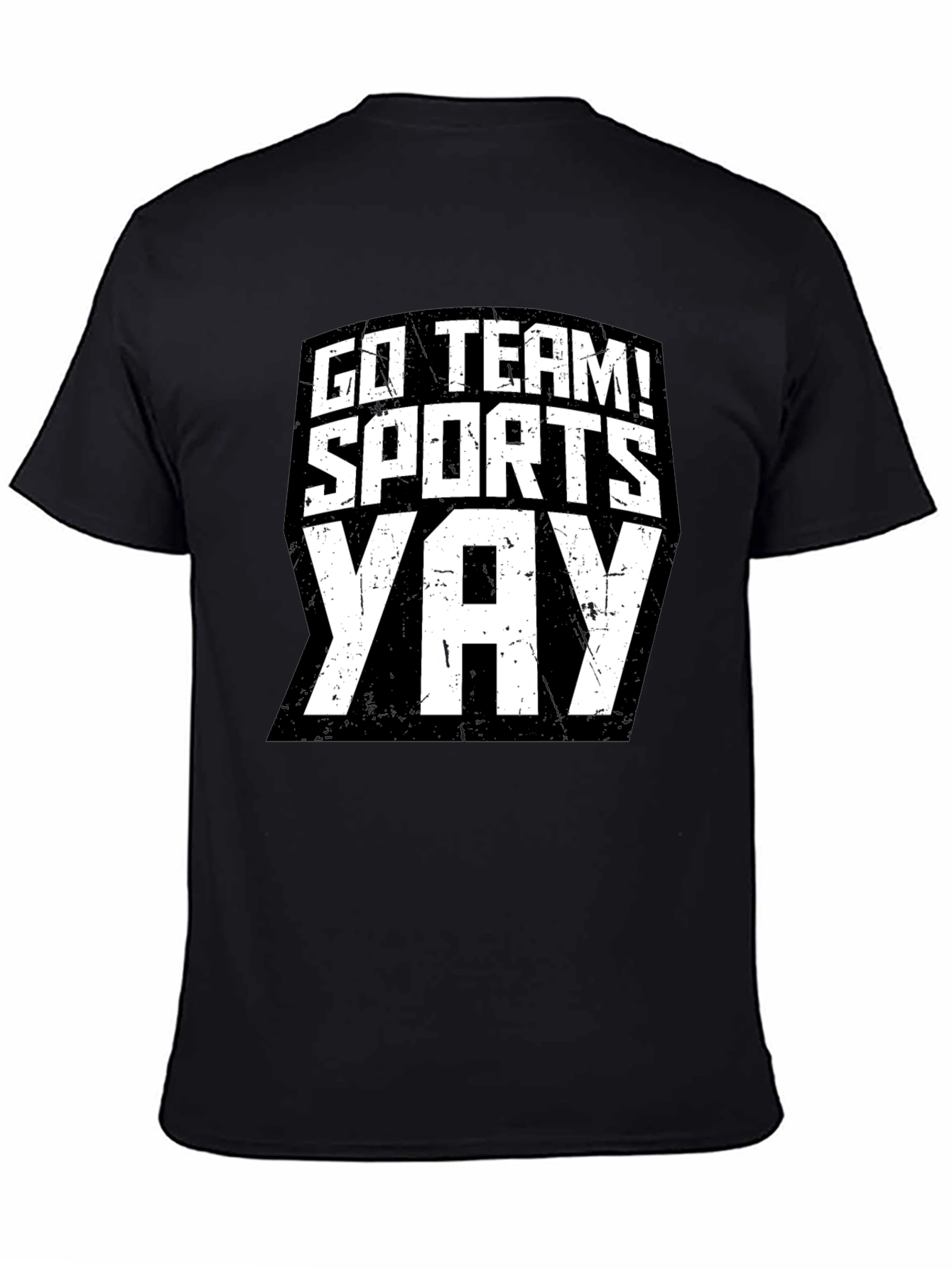 Go Team! Sports Yay! Black T-Shirt