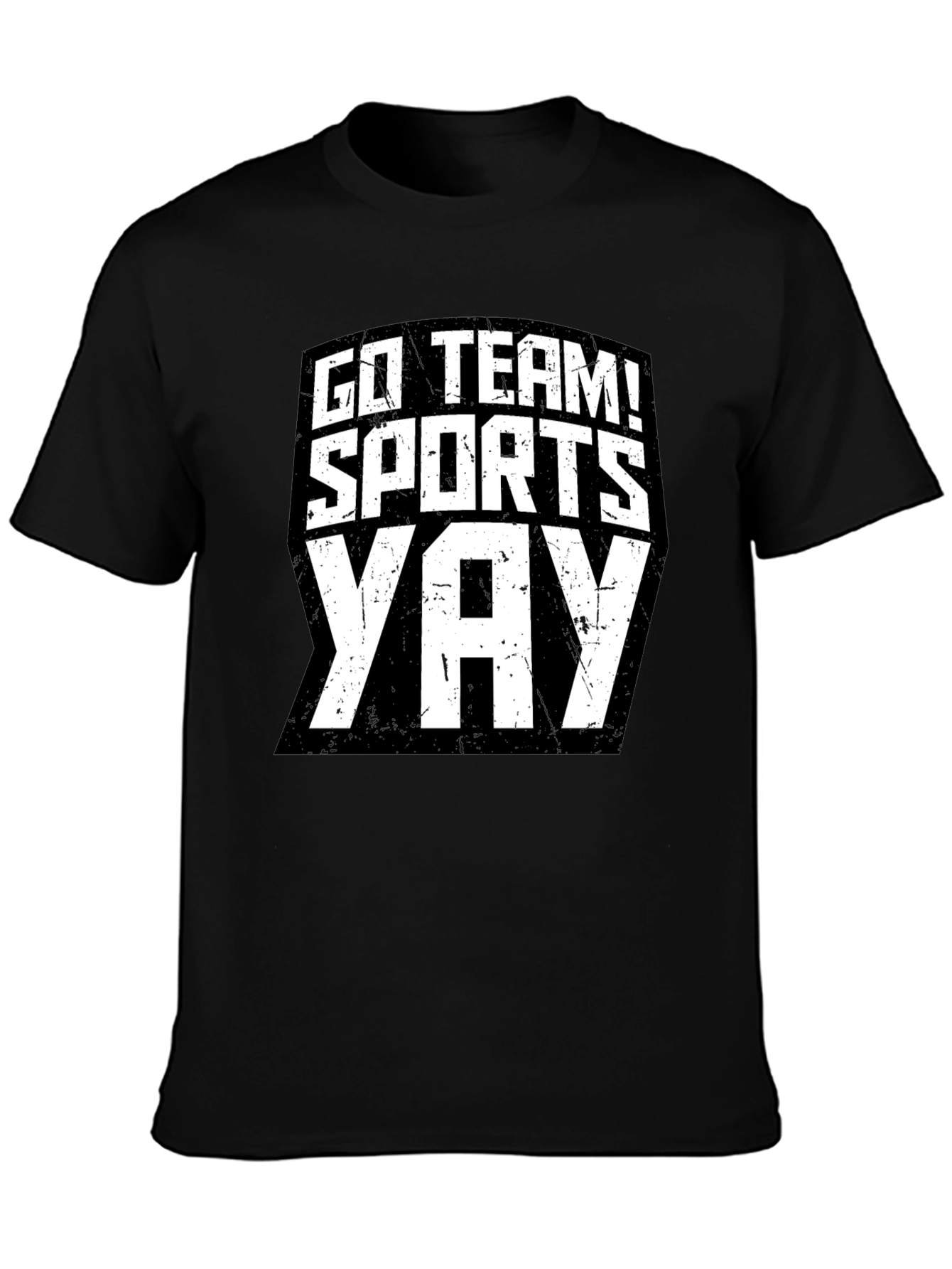 Go Team! Sports Yay! Black T-Shirt