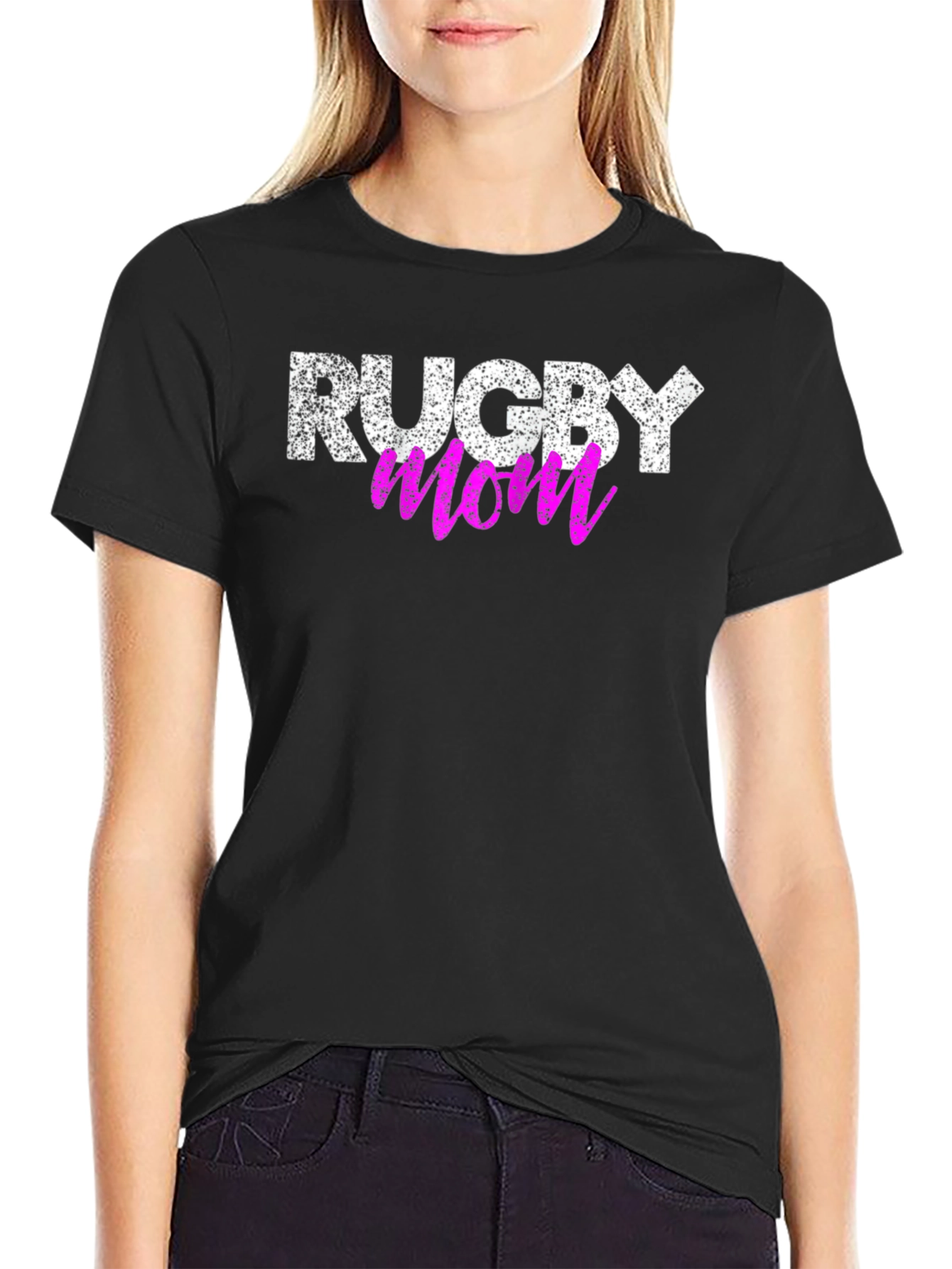 Rugby Mom Graphic Tee - Sporty & Stylish