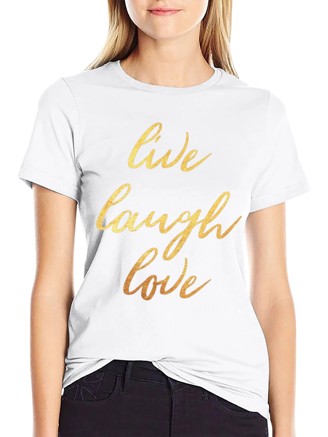 Live Laugh Love Black Graphic Tee