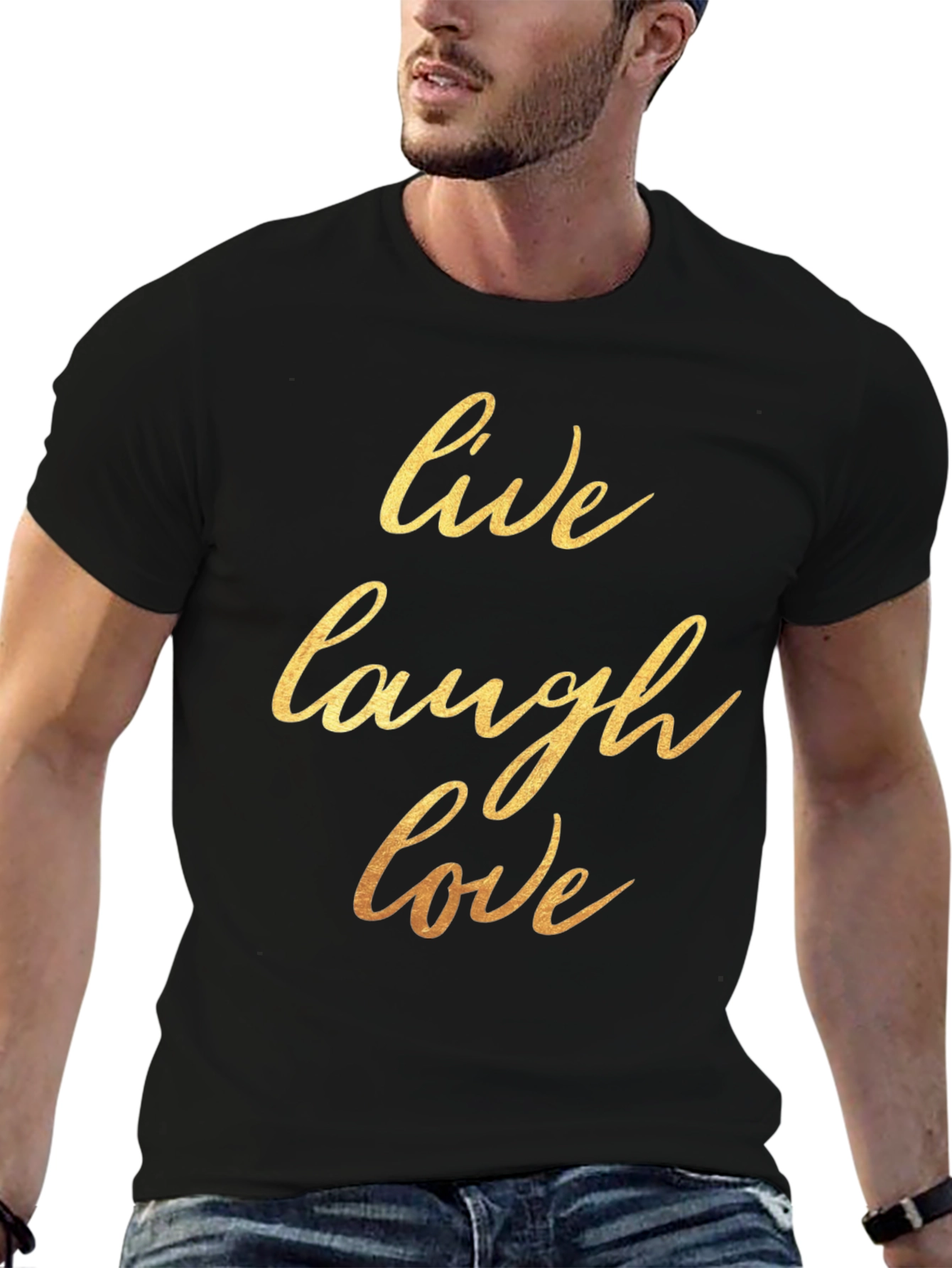 Live Laugh Love Black Graphic Tee