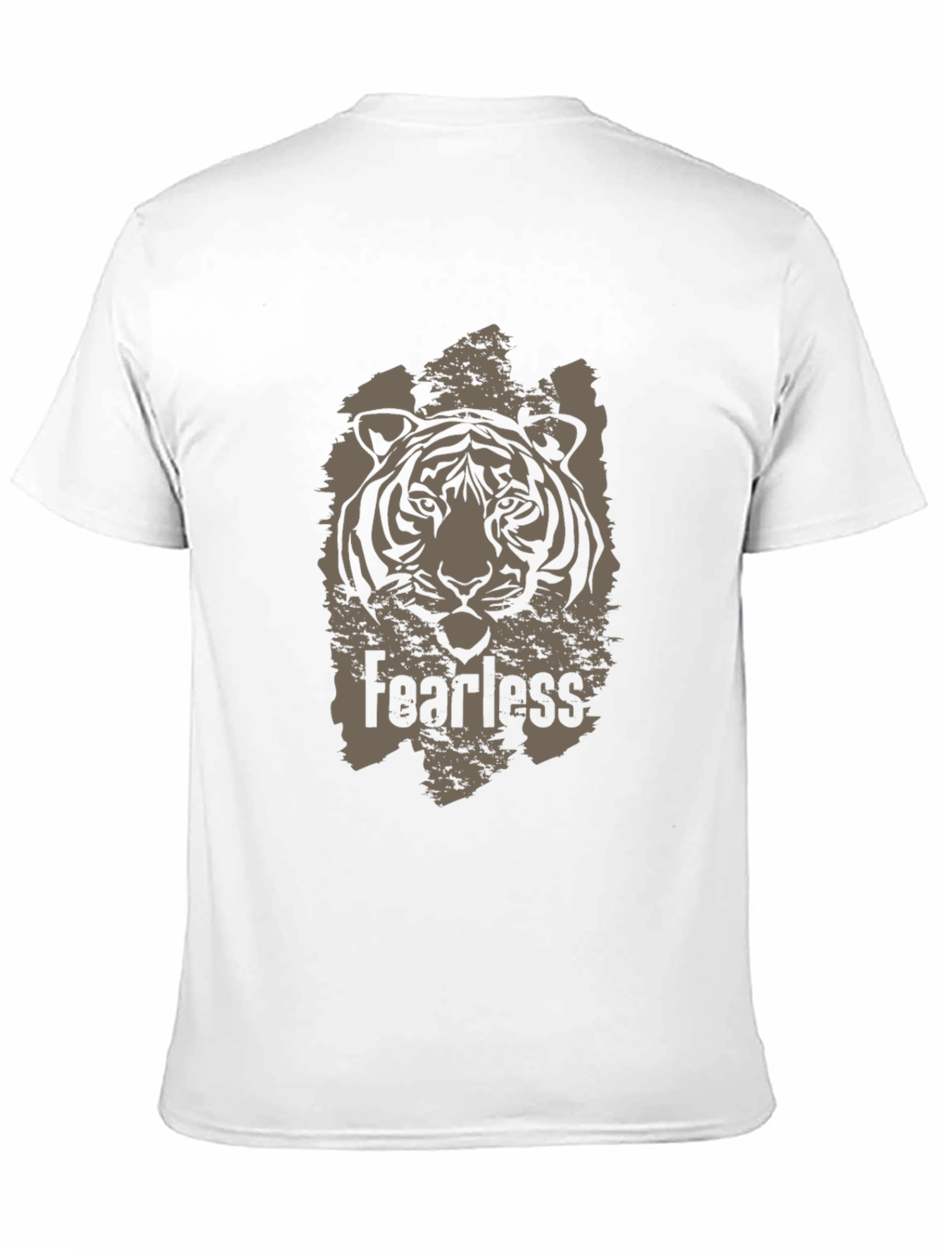 Fearless Tiger Graphic Black T-Shirt