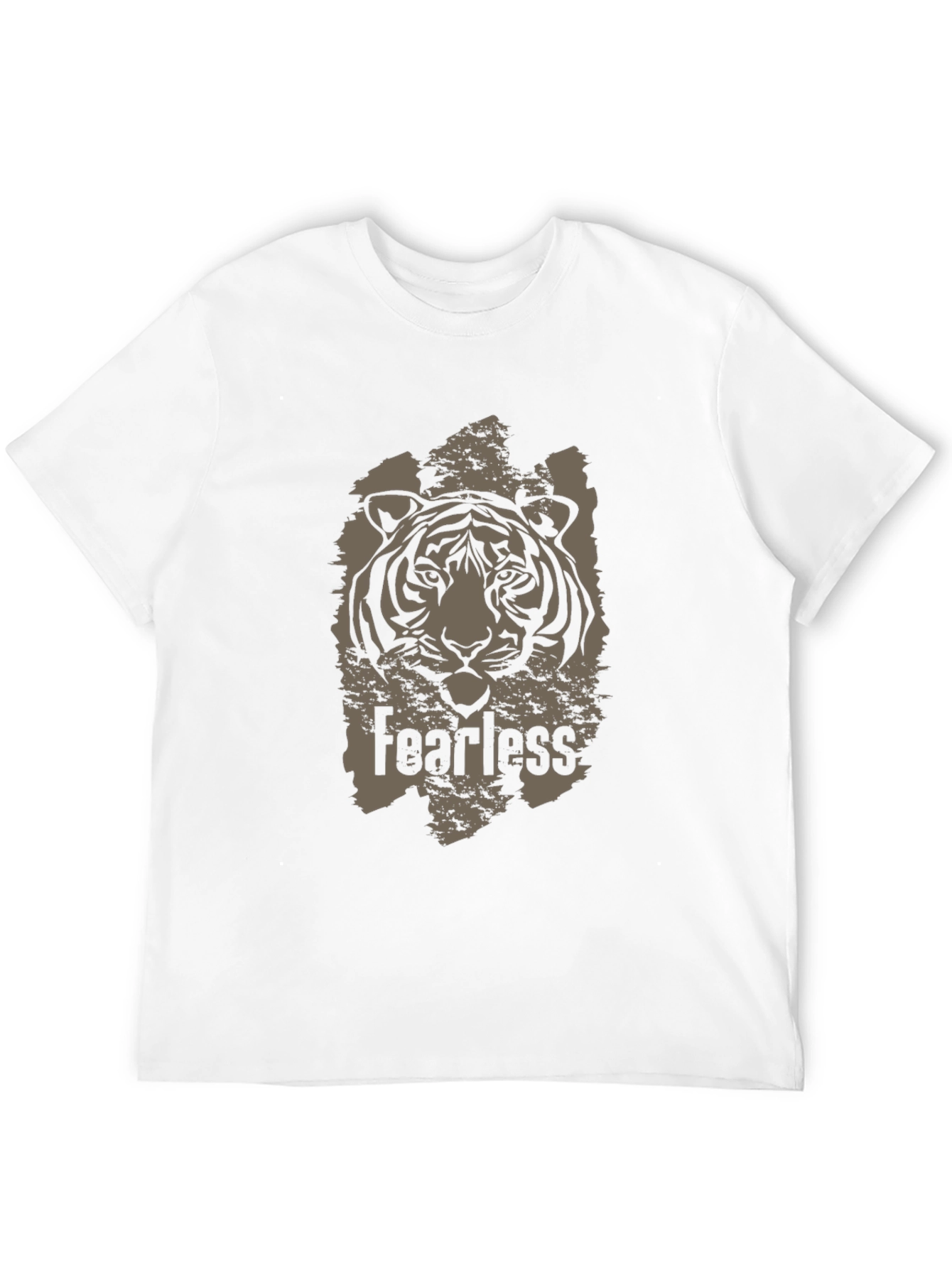 Fearless Tiger Graphic Black T-Shirt