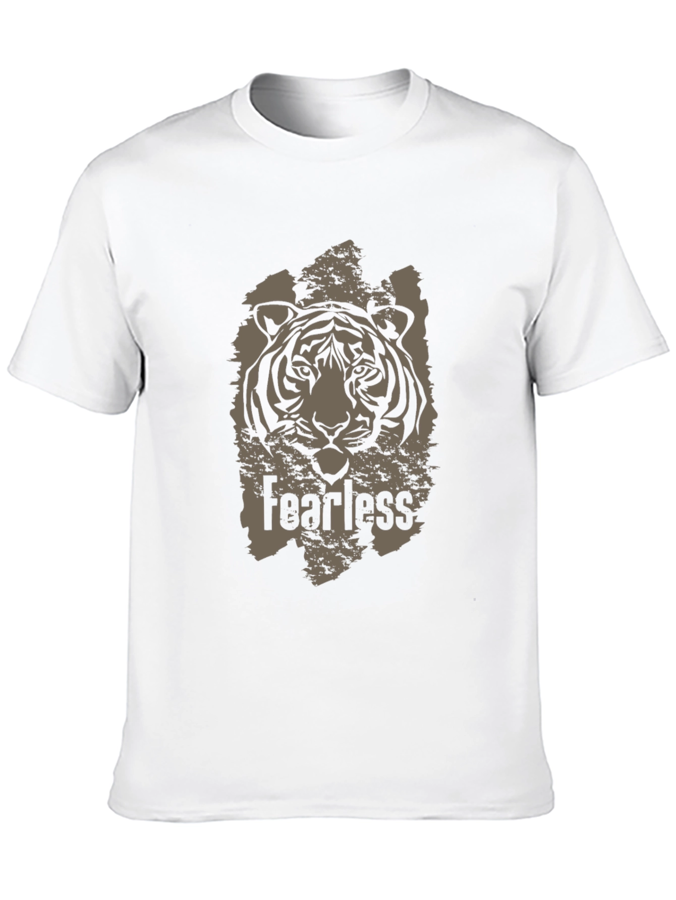 Fearless Tiger Graphic Black T-Shirt