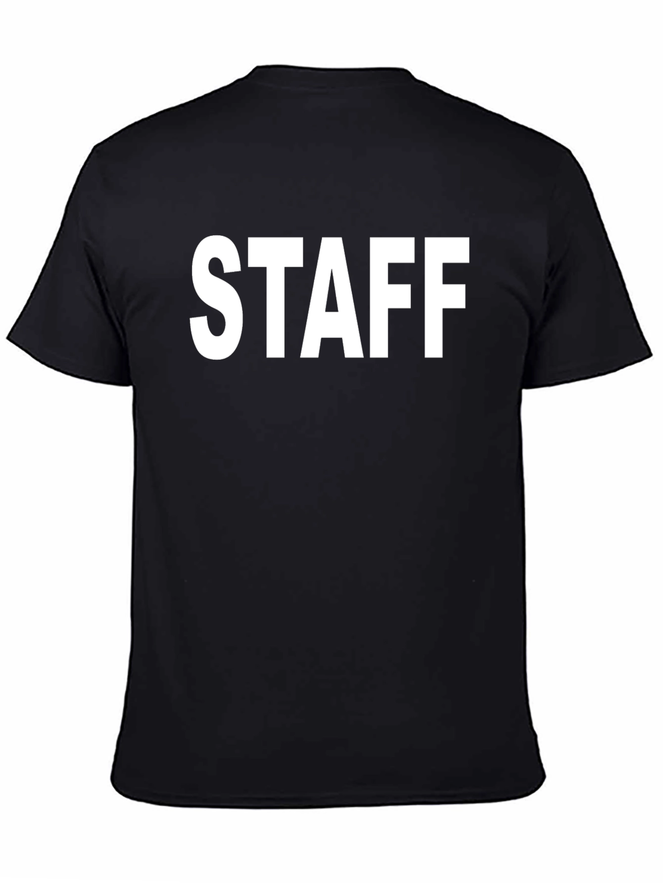 Staff T-Shirt - Bold White Lettering on Black