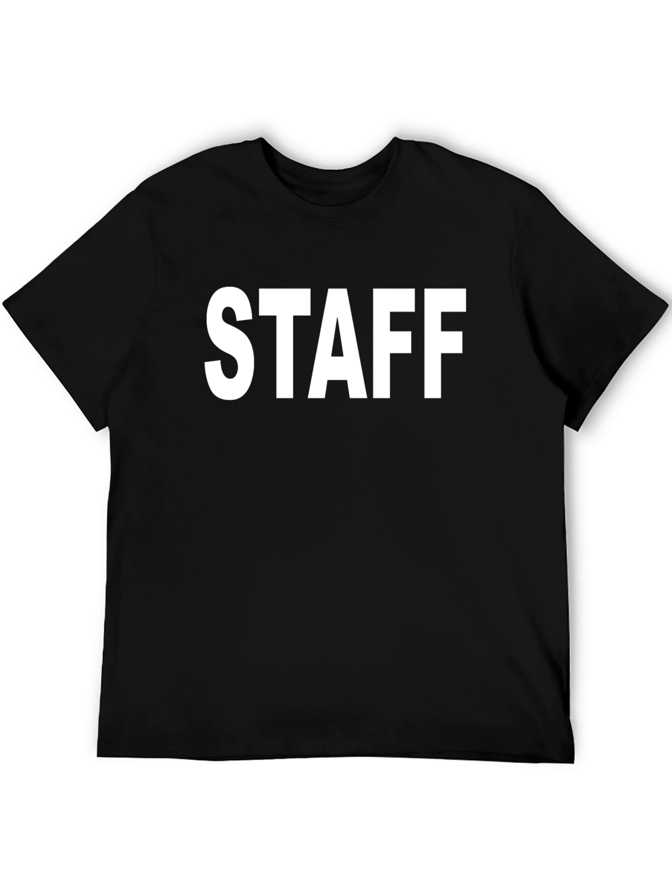 Staff T-Shirt - Bold White Lettering on Black