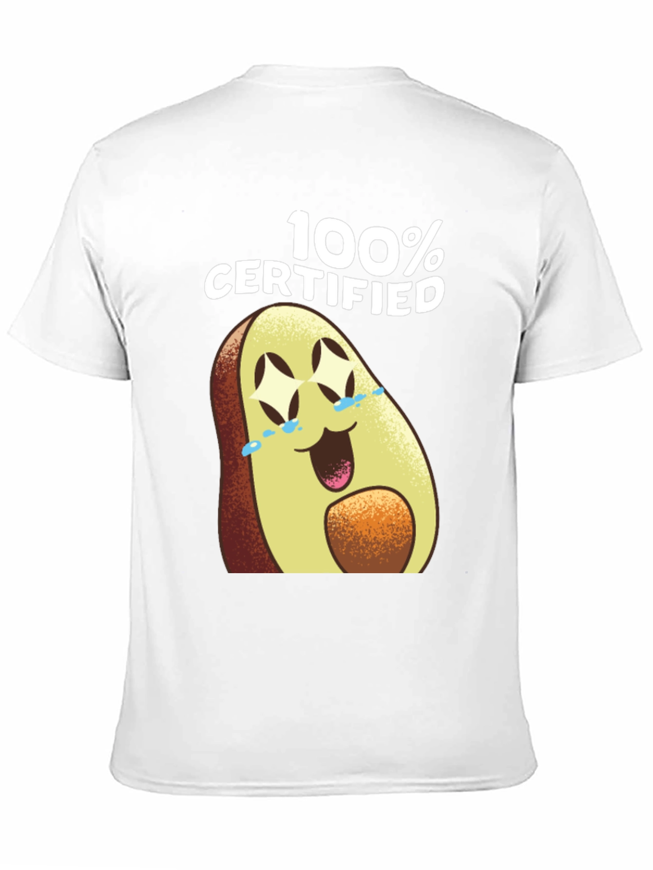 100% Certified Avocado T-Shirt - Funny Graphic Tee