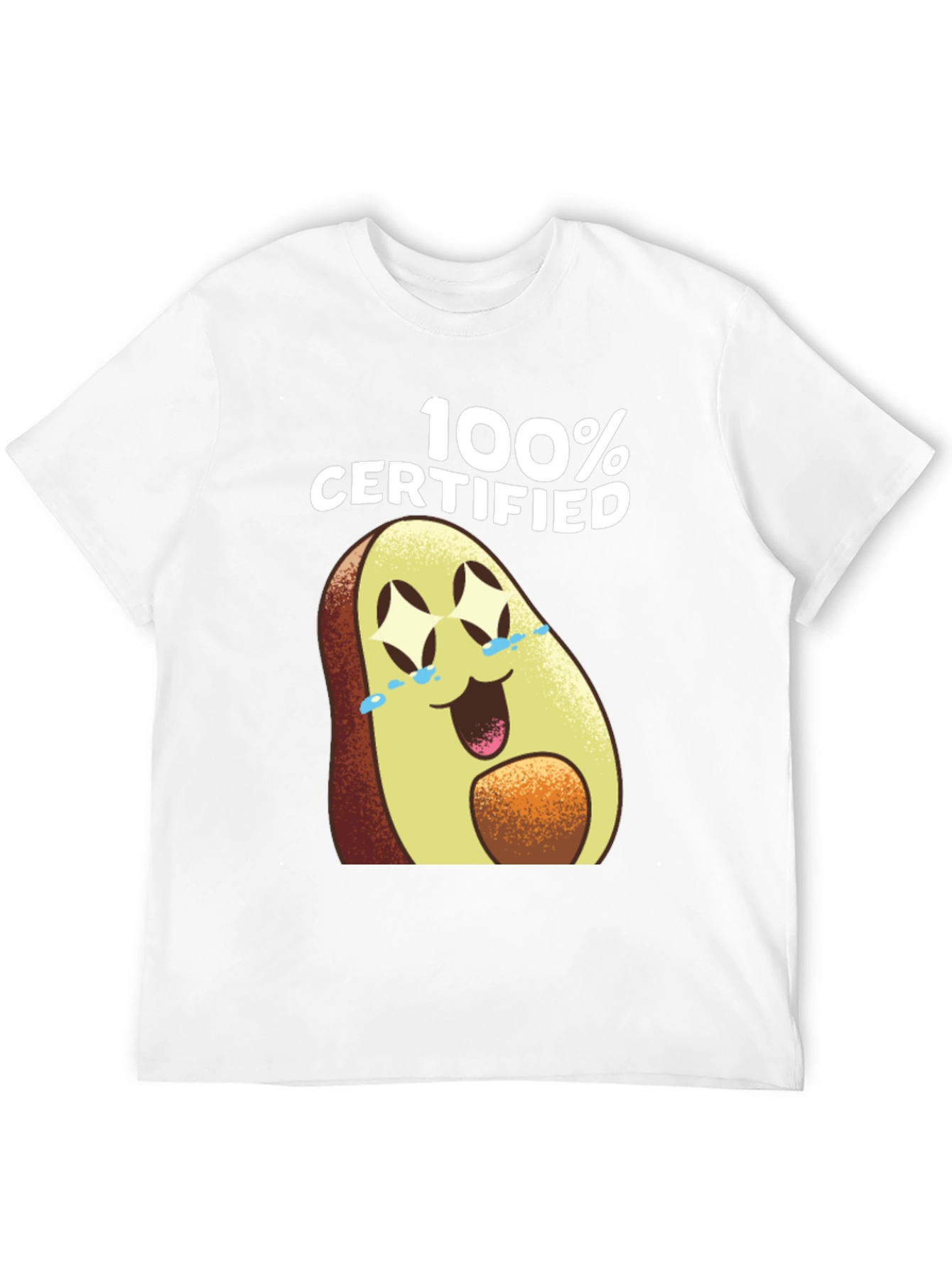 100% Certified Avocado T-Shirt - Funny Graphic Tee