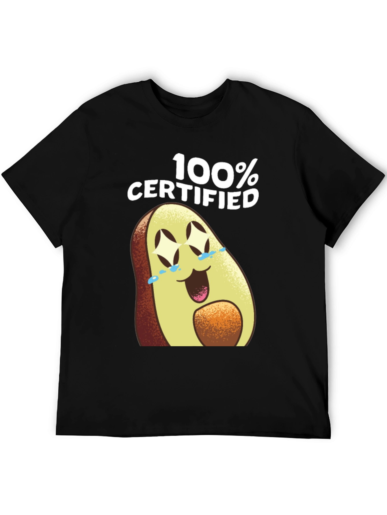 100% Certified Avocado T-Shirt - Funny Graphic Tee