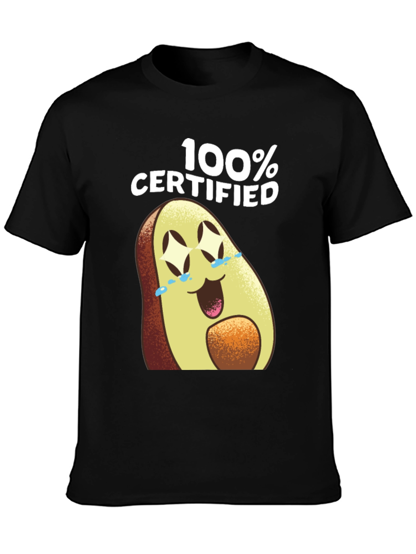 100% Certified Avocado T-Shirt - Funny Graphic Tee