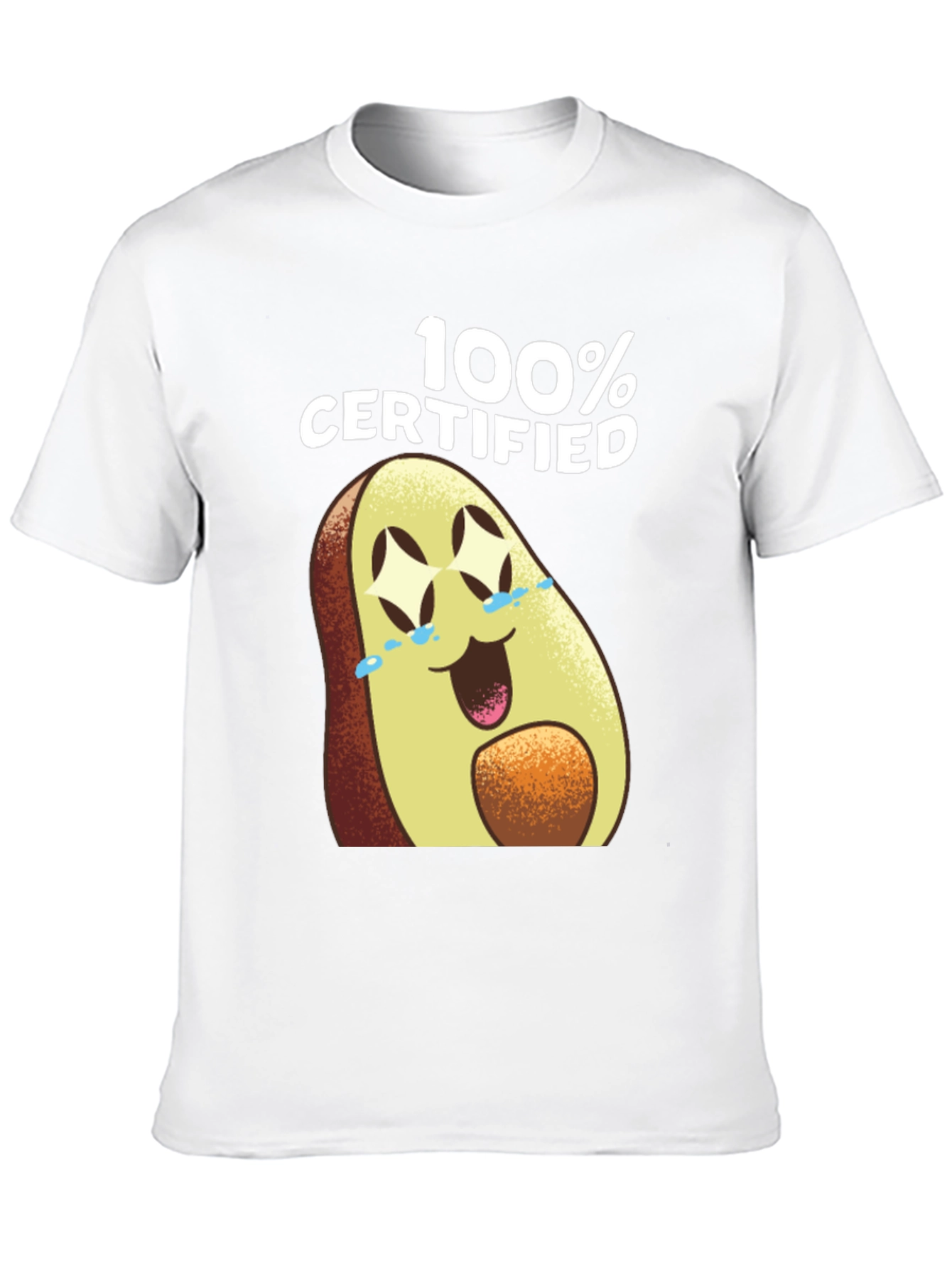 100% Certified Avocado T-Shirt - Funny Graphic Tee