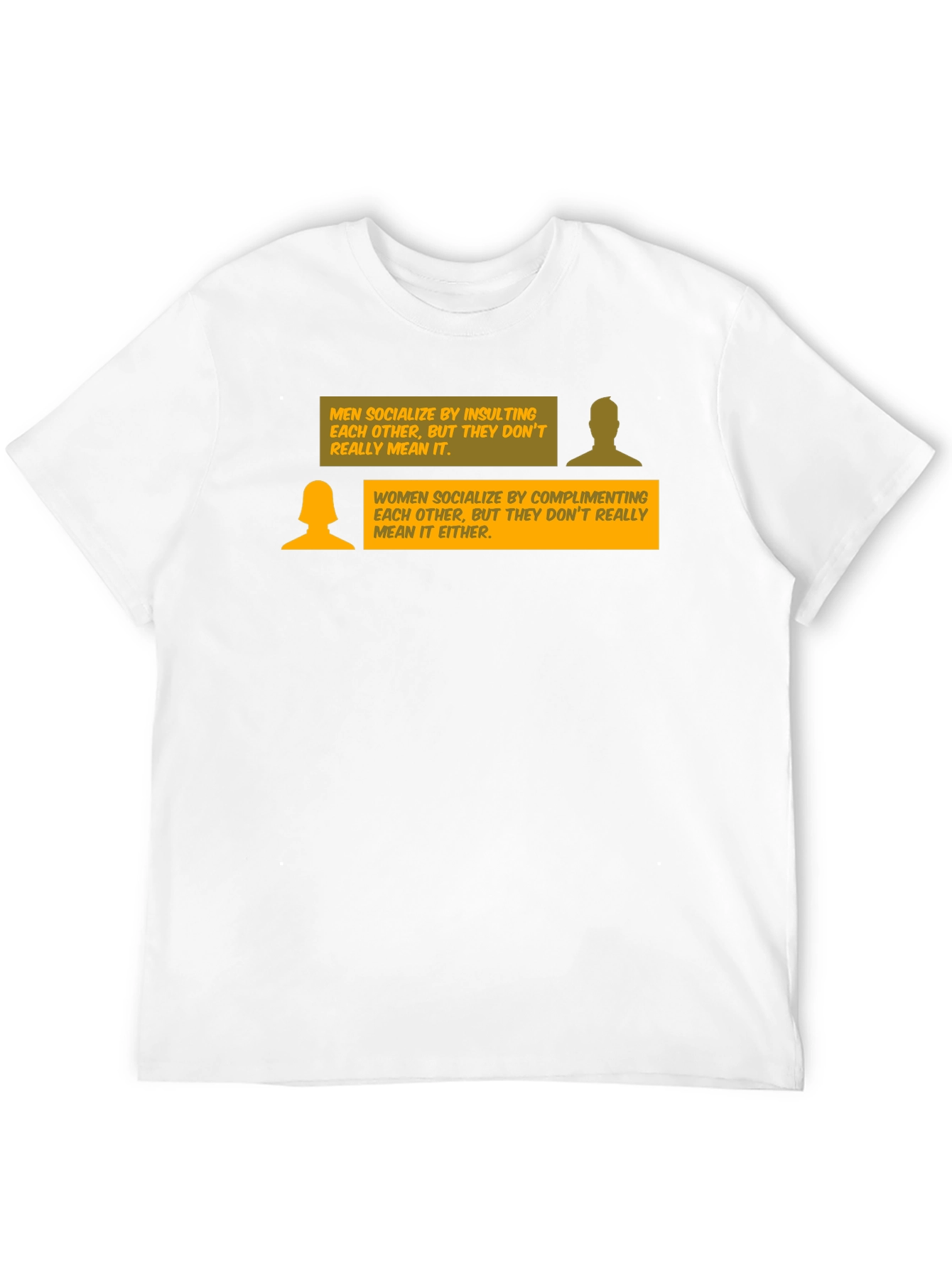 Humorous Social Commentary T-Shirt - Men vs. Women