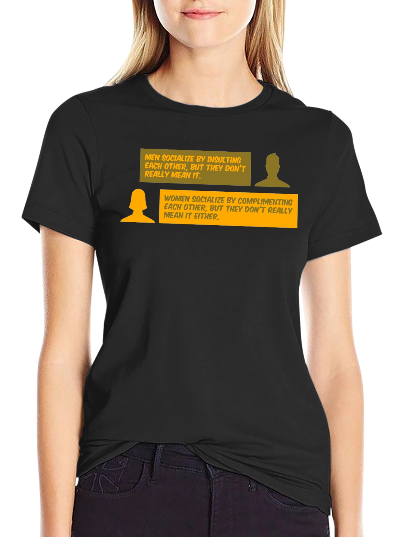 Humorous Social Commentary T-Shirt - Men vs. Women