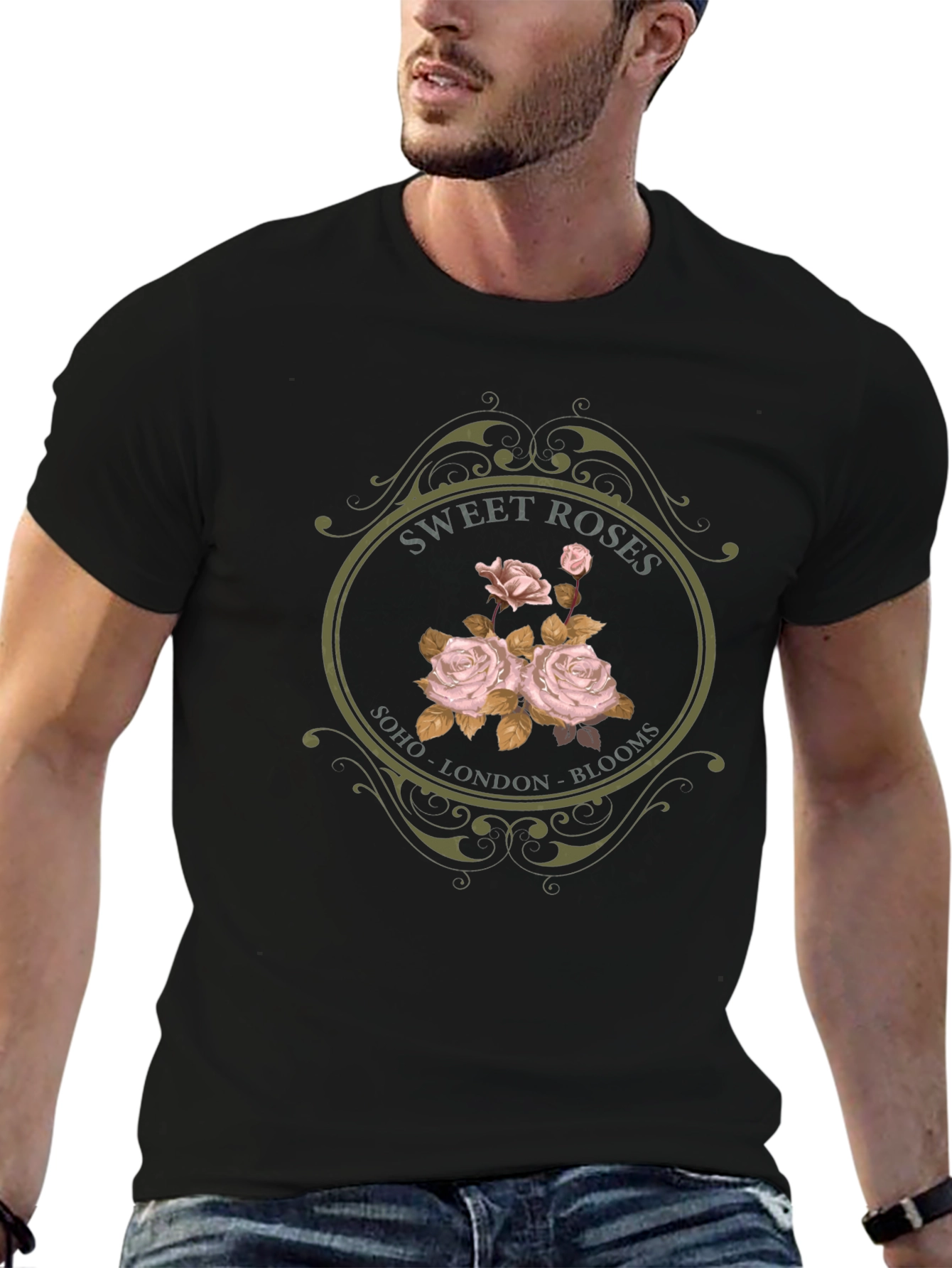 Sweet Roses Graphic T-Shirt - Soho London Blooms