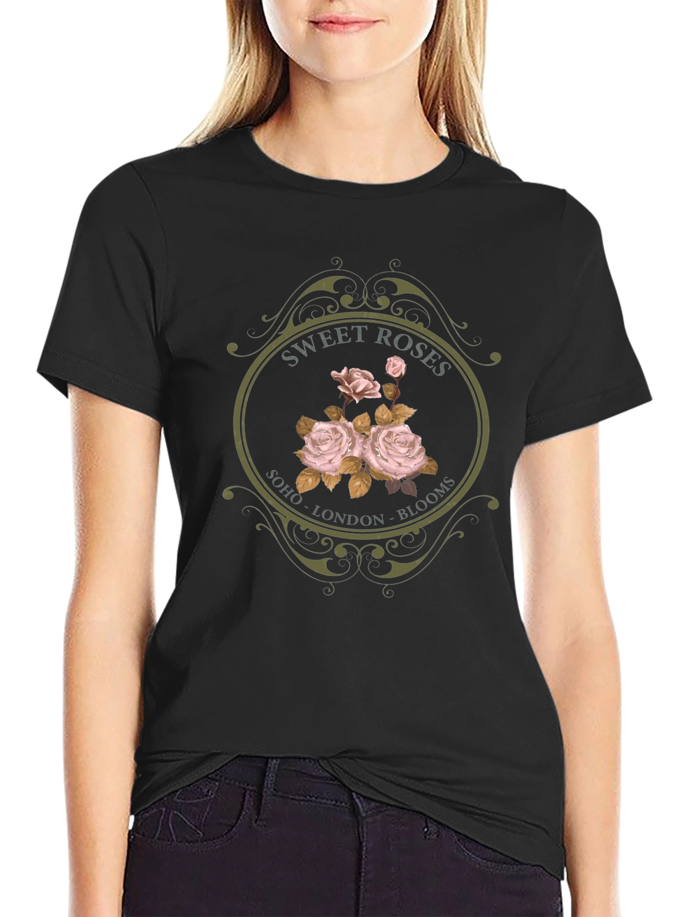 Sweet Roses Graphic T-Shirt - Soho London Blooms