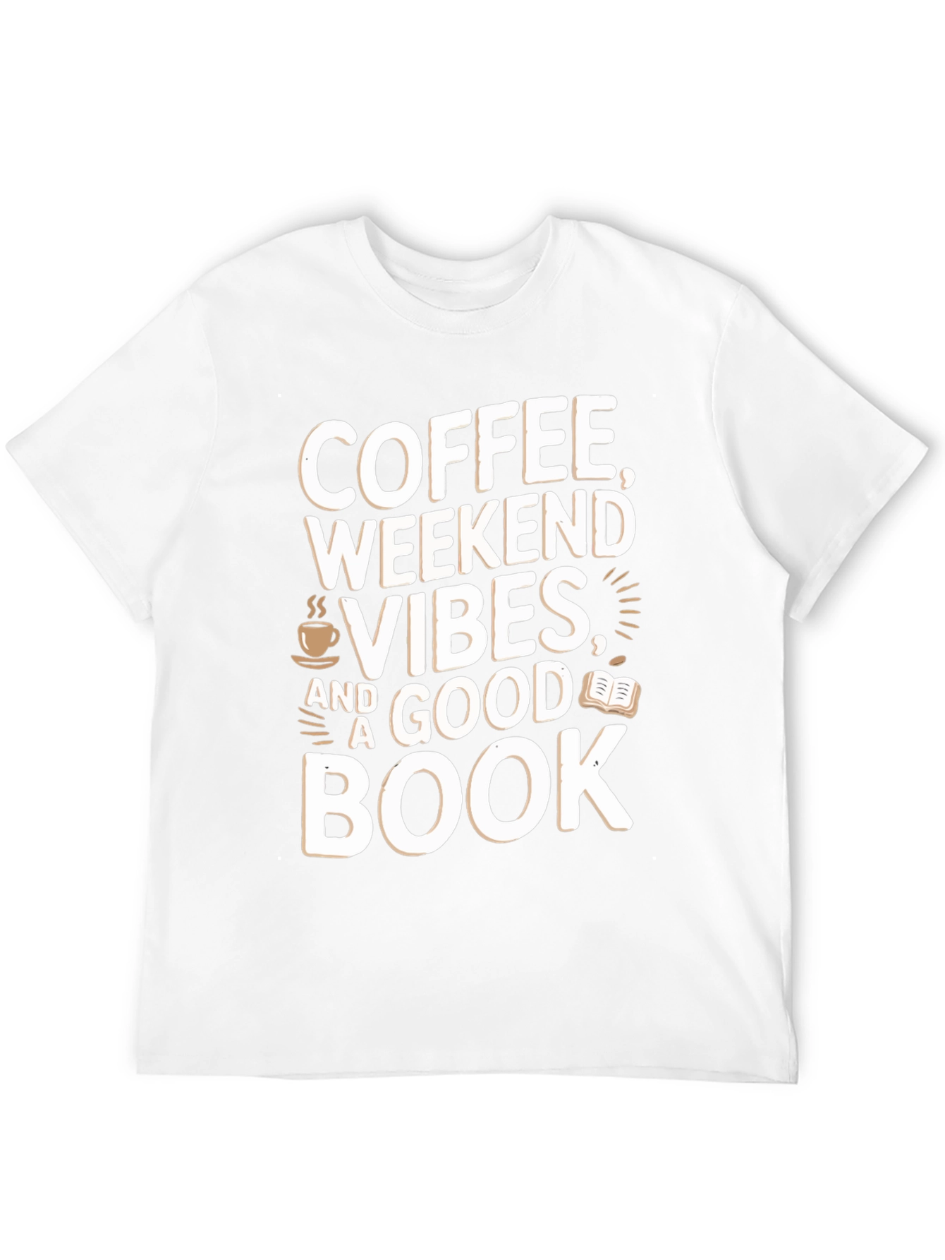 Coffee Weekend Vibes Book T-Shirt