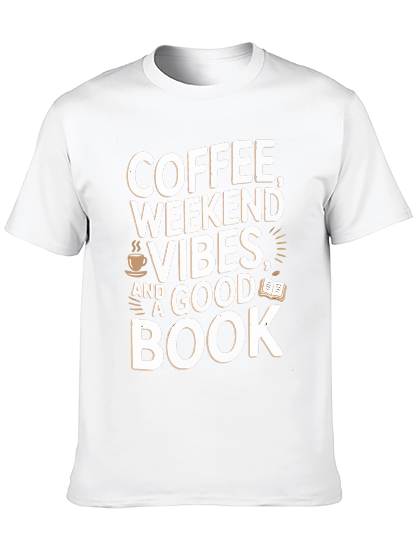 Coffee Weekend Vibes Book T-Shirt
