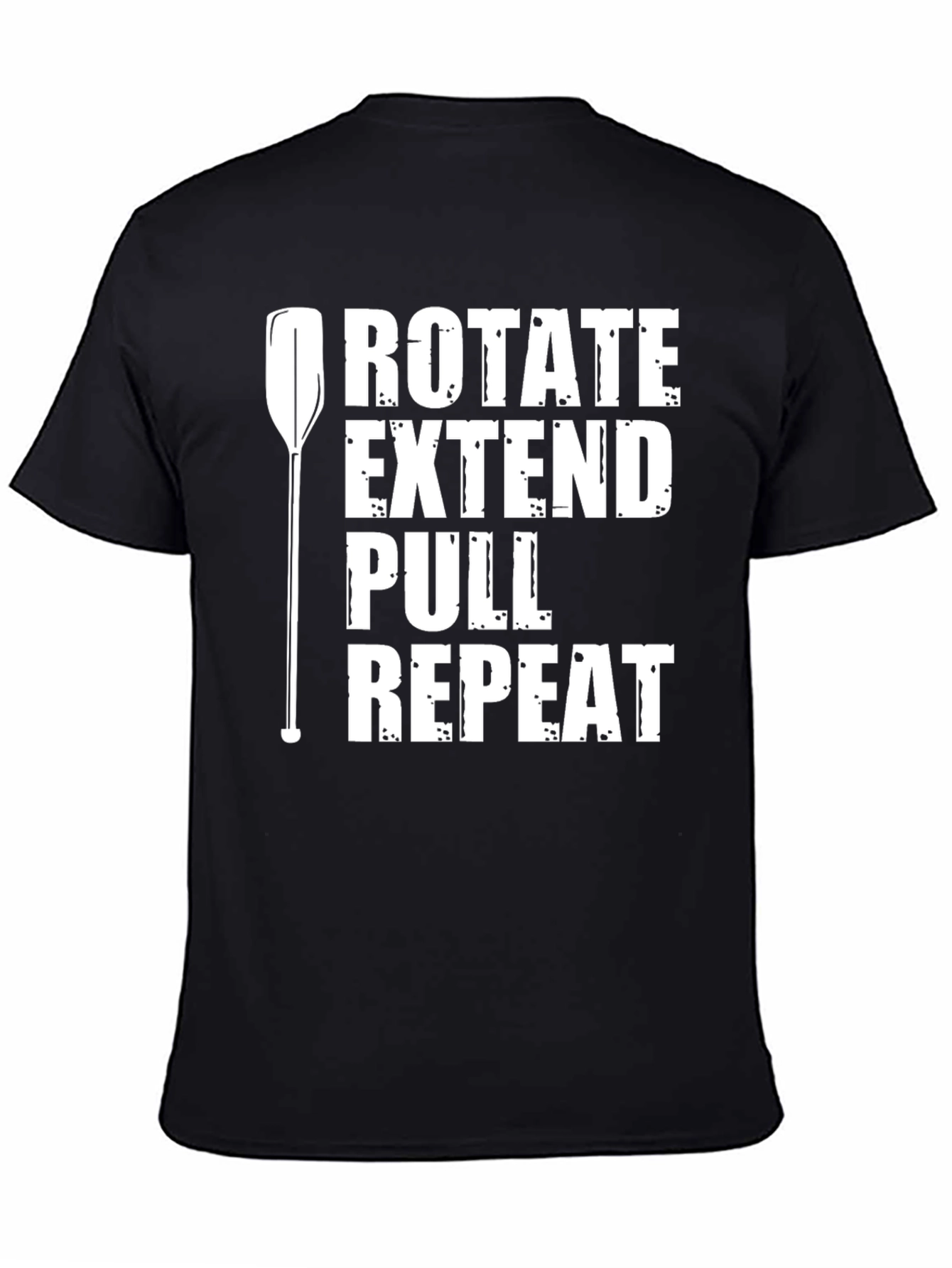Kayak Rotate Extend Pull Repeat Black T-Shirt