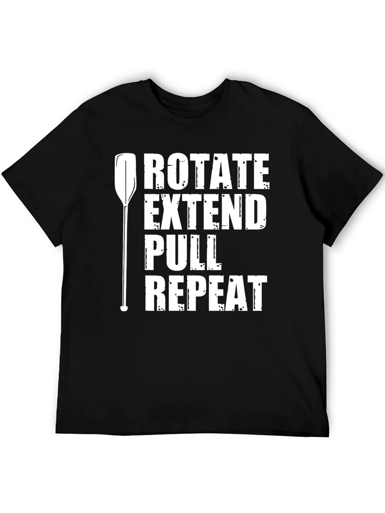 Kayak Rotate Extend Pull Repeat Black T-Shirt