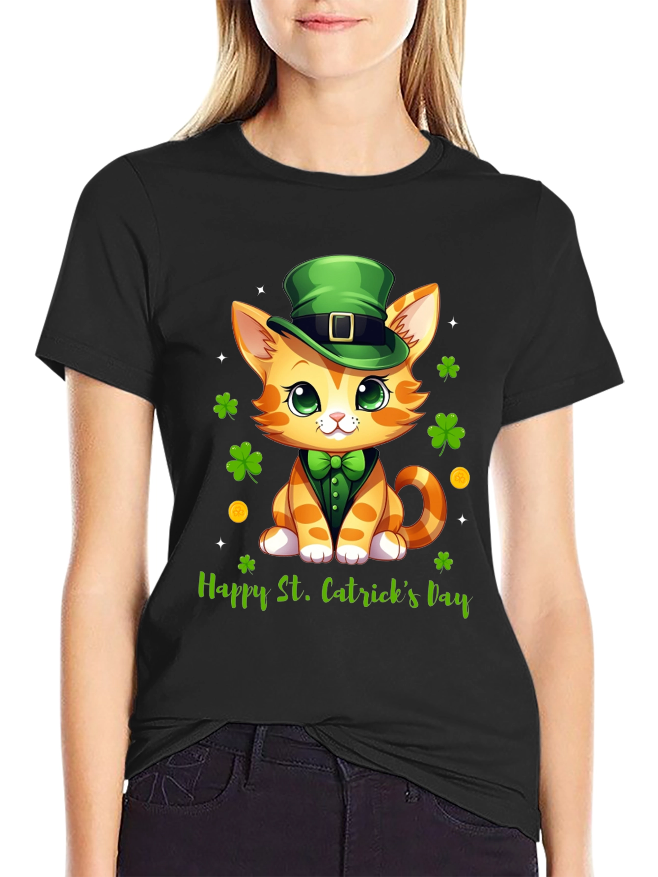 St. Patricks Day Cat T-Shirt