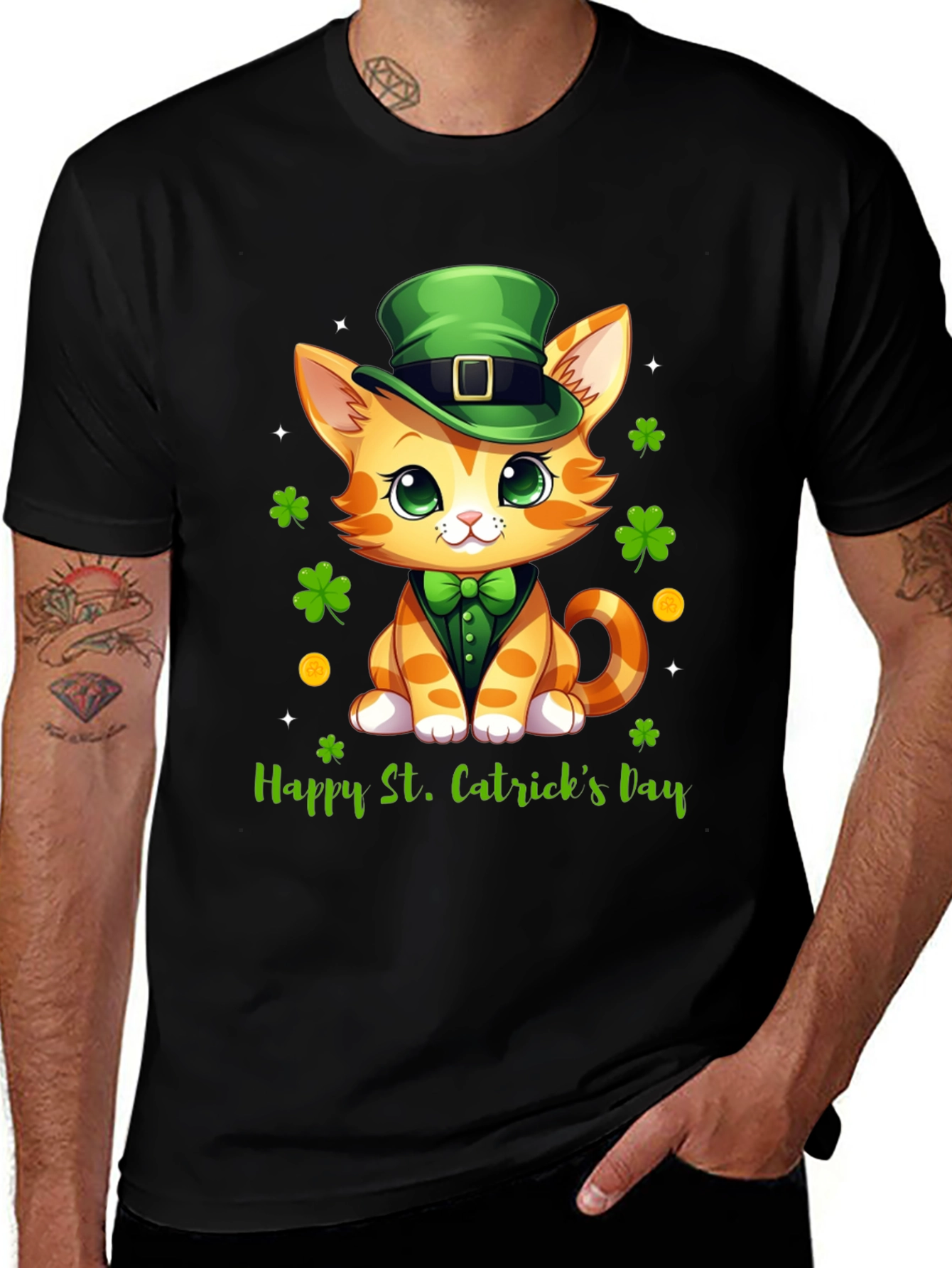 St. Patricks Day Cat T-Shirt