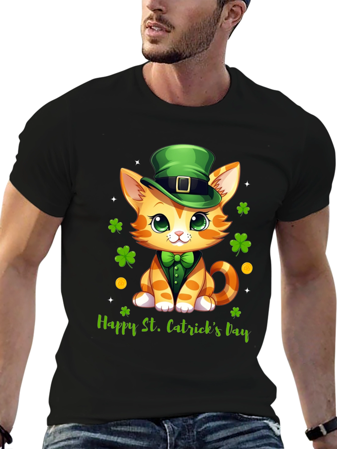 St. Patricks Day Cat T-Shirt
