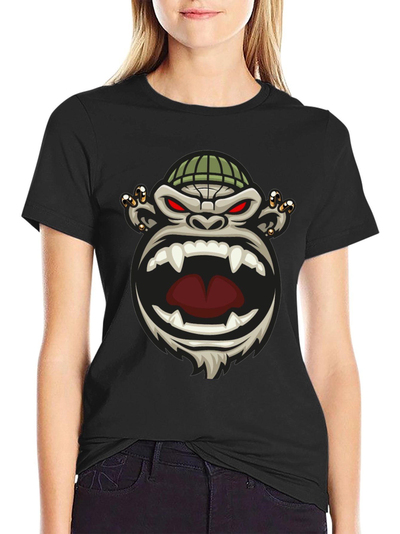 Cool Gorilla Graphic Tee - Mens Black T-Shirt