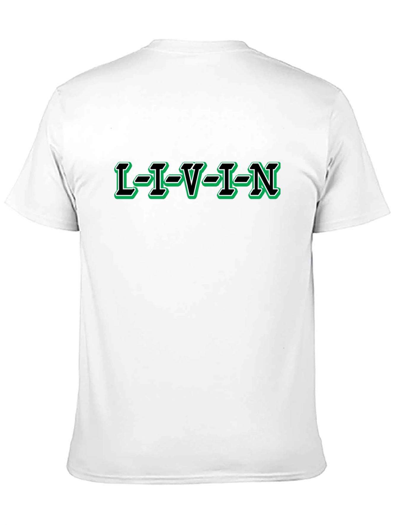 LIVIN T-Shirt - Black Crew Neck Tee