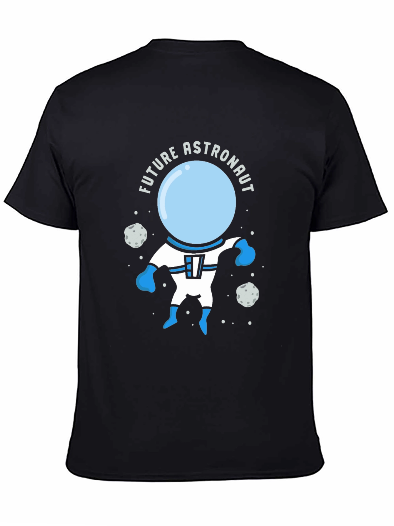Future Astronaut Graphic Tee - Black Cotton T-Shirt