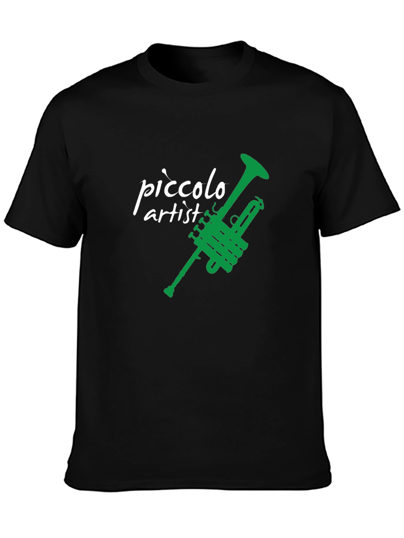 Piccolo Artist Black T-Shirt - Music Lover Gift