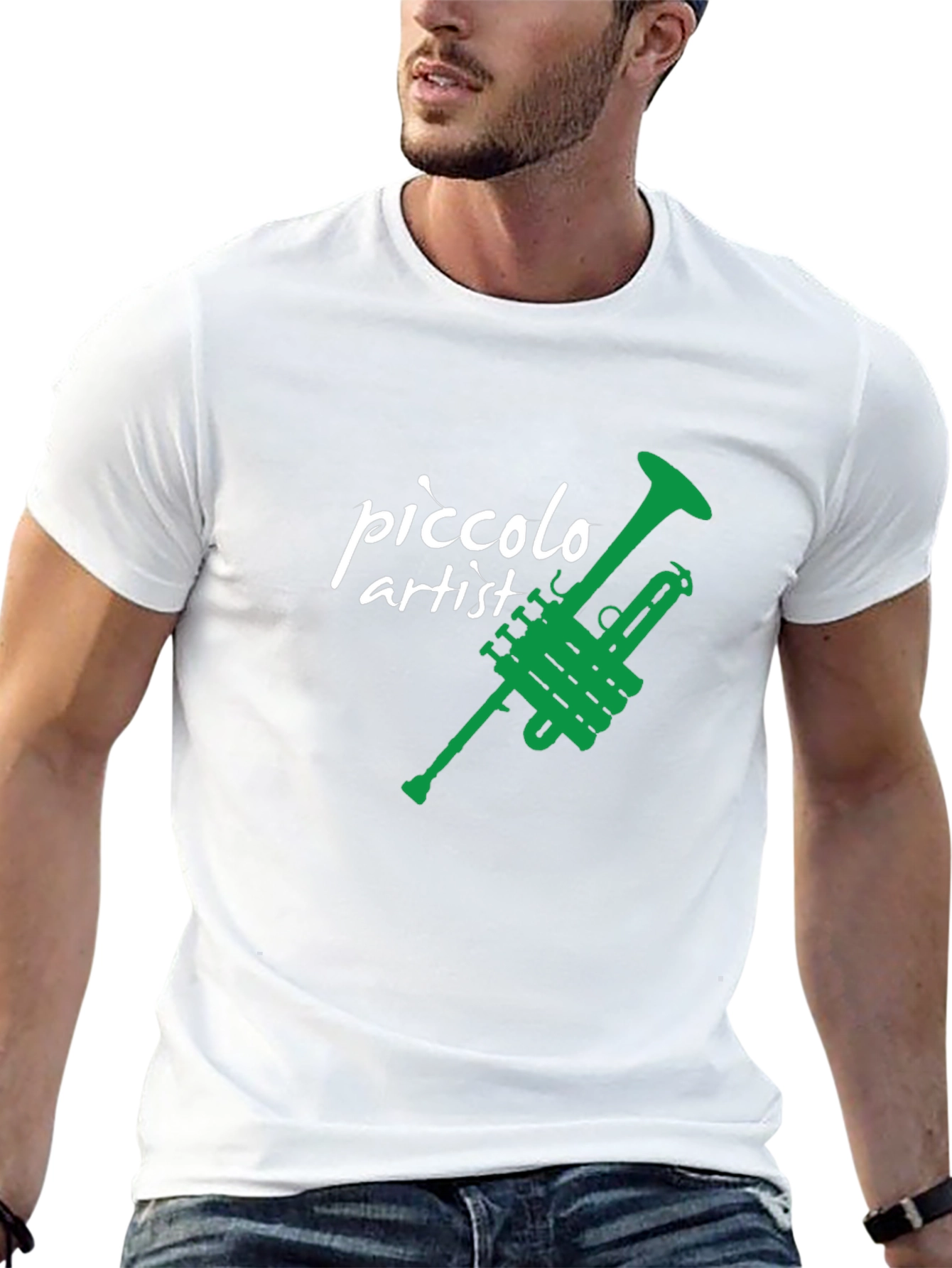 Piccolo Artist Black T-Shirt - Music Lover Gift
