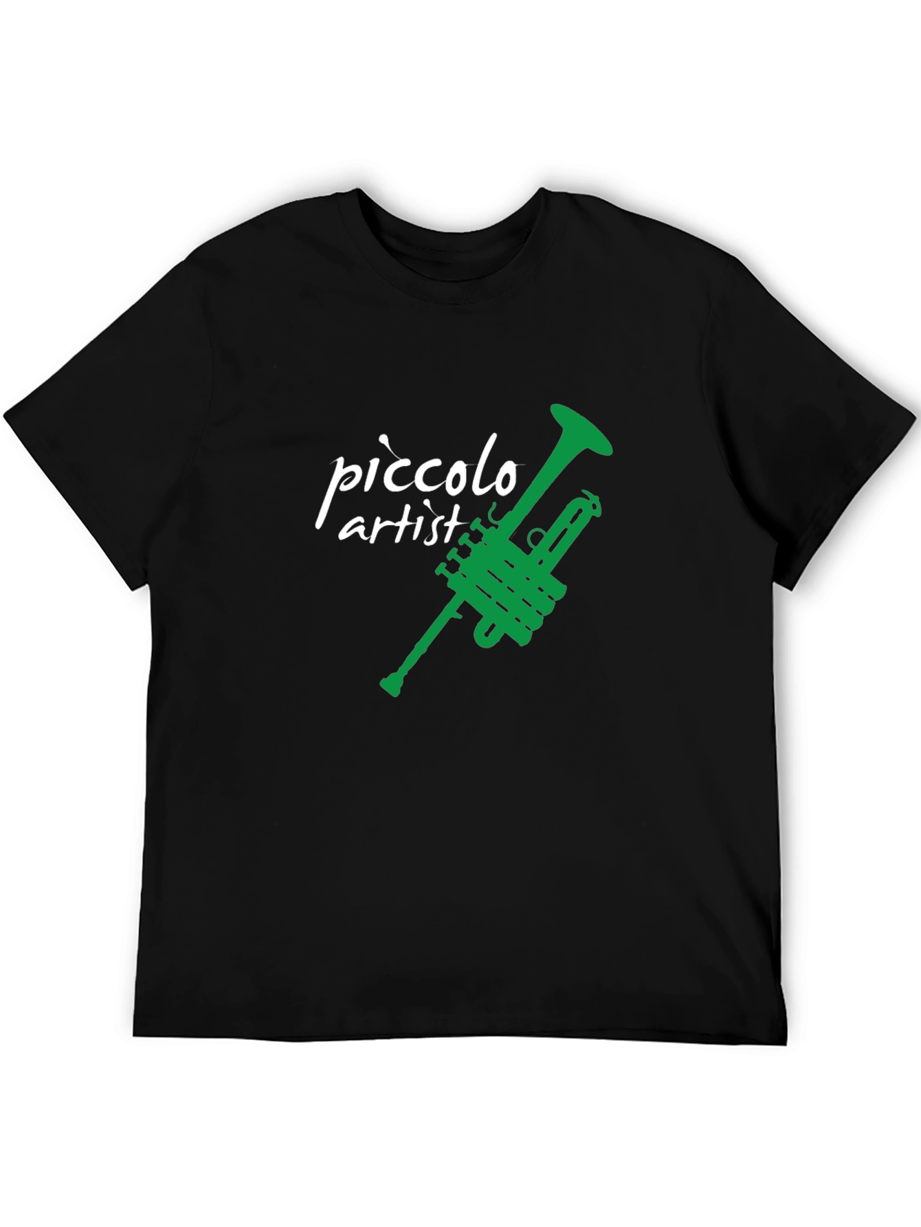 Piccolo Artist Black T-Shirt - Music Lover Gift