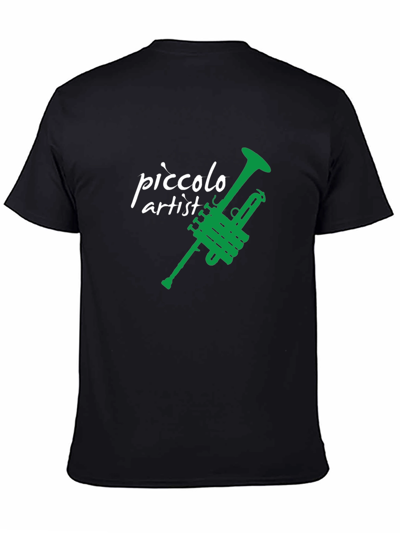 Piccolo Artist Black T-Shirt - Music Lover Gift