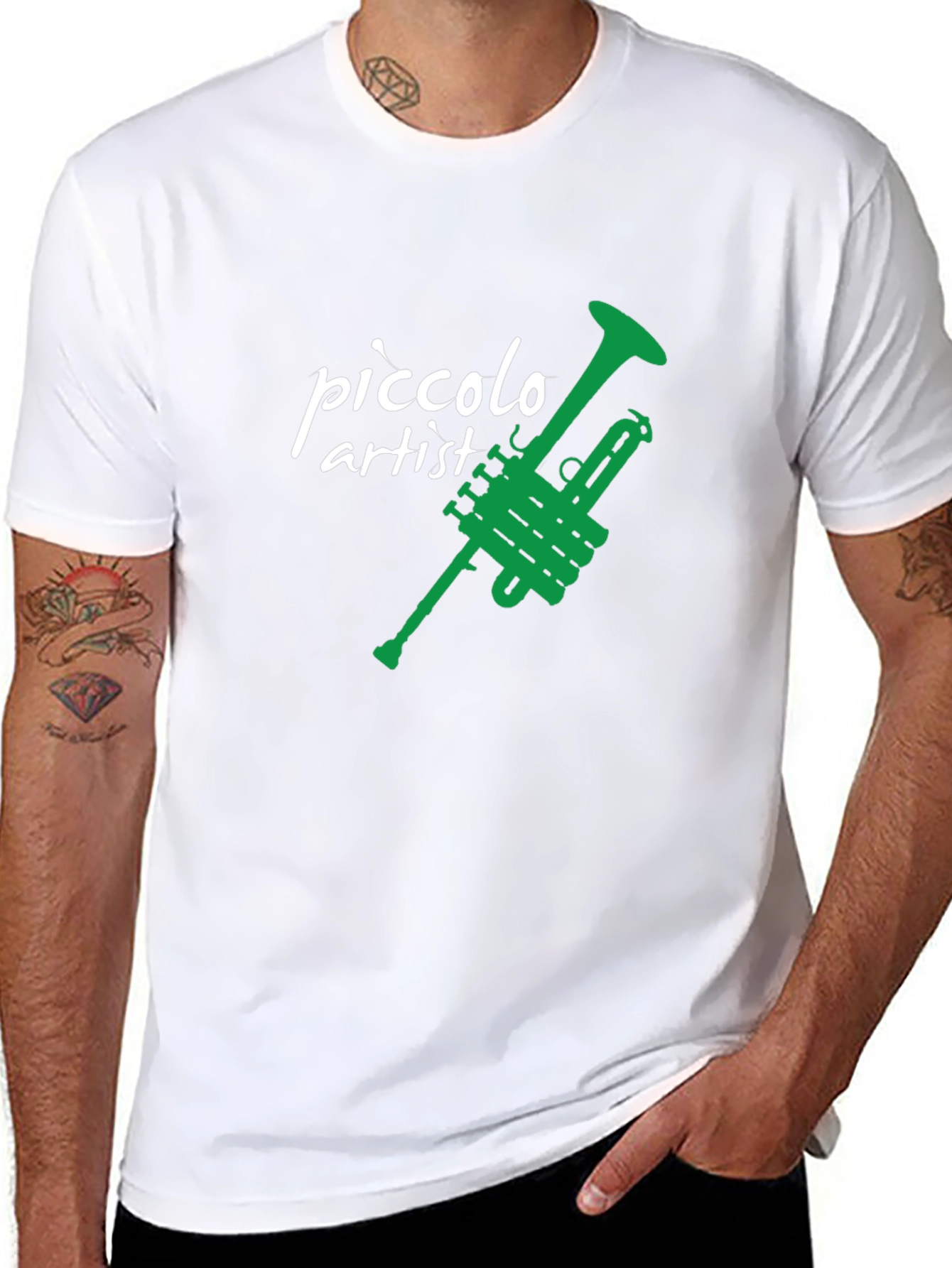 Piccolo Artist Black T-Shirt - Music Lover Gift