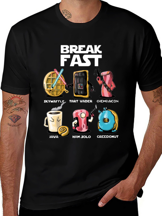 Breakfast Star Wars Black T-Shirt