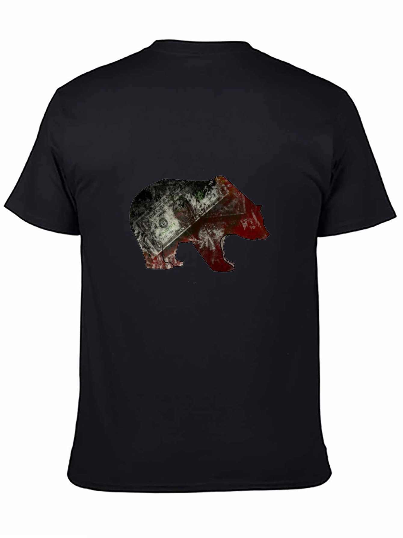 Bear Graphic Mens T-Shirt - Black