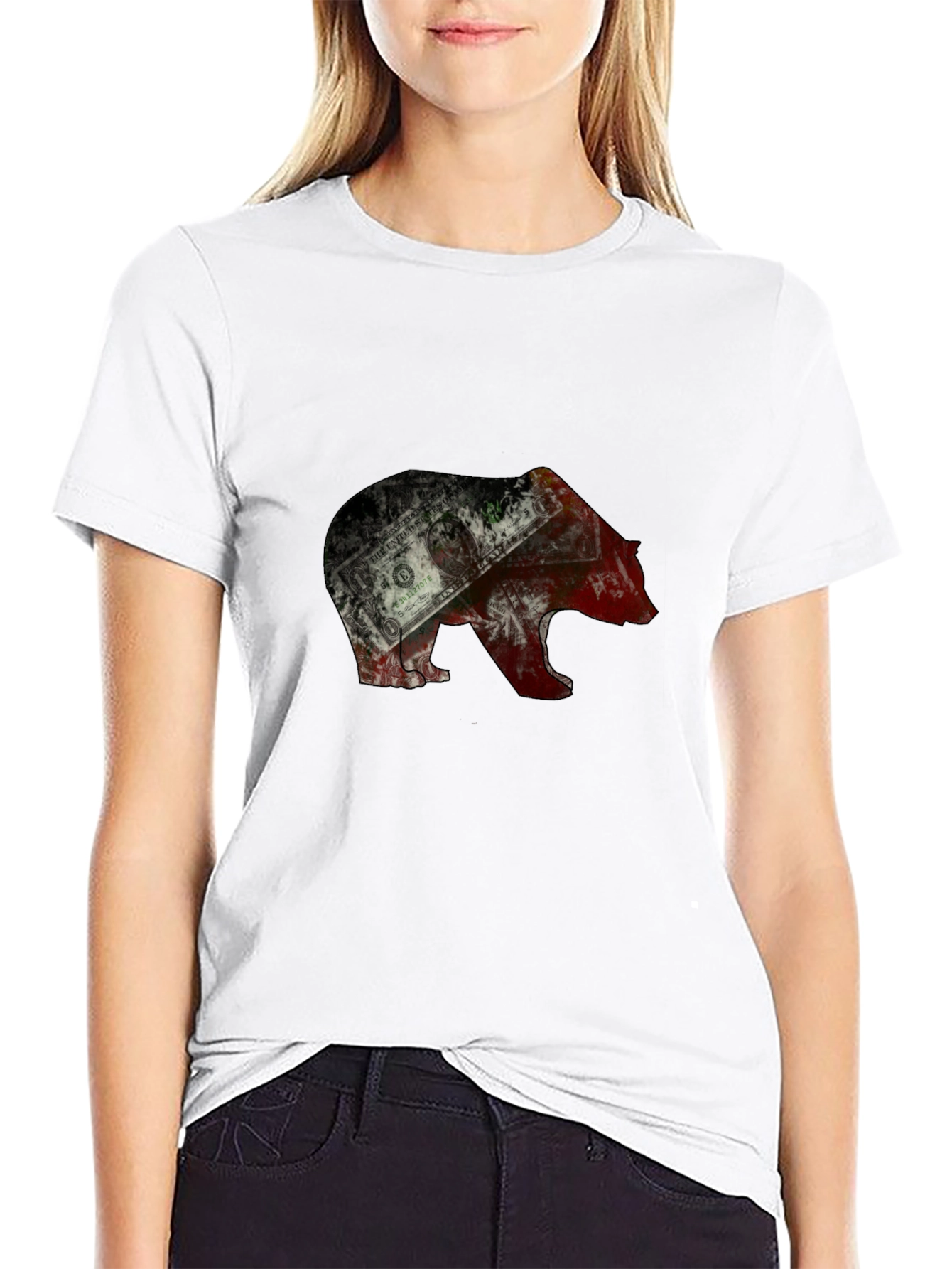 Bear Graphic Mens T-Shirt - Black