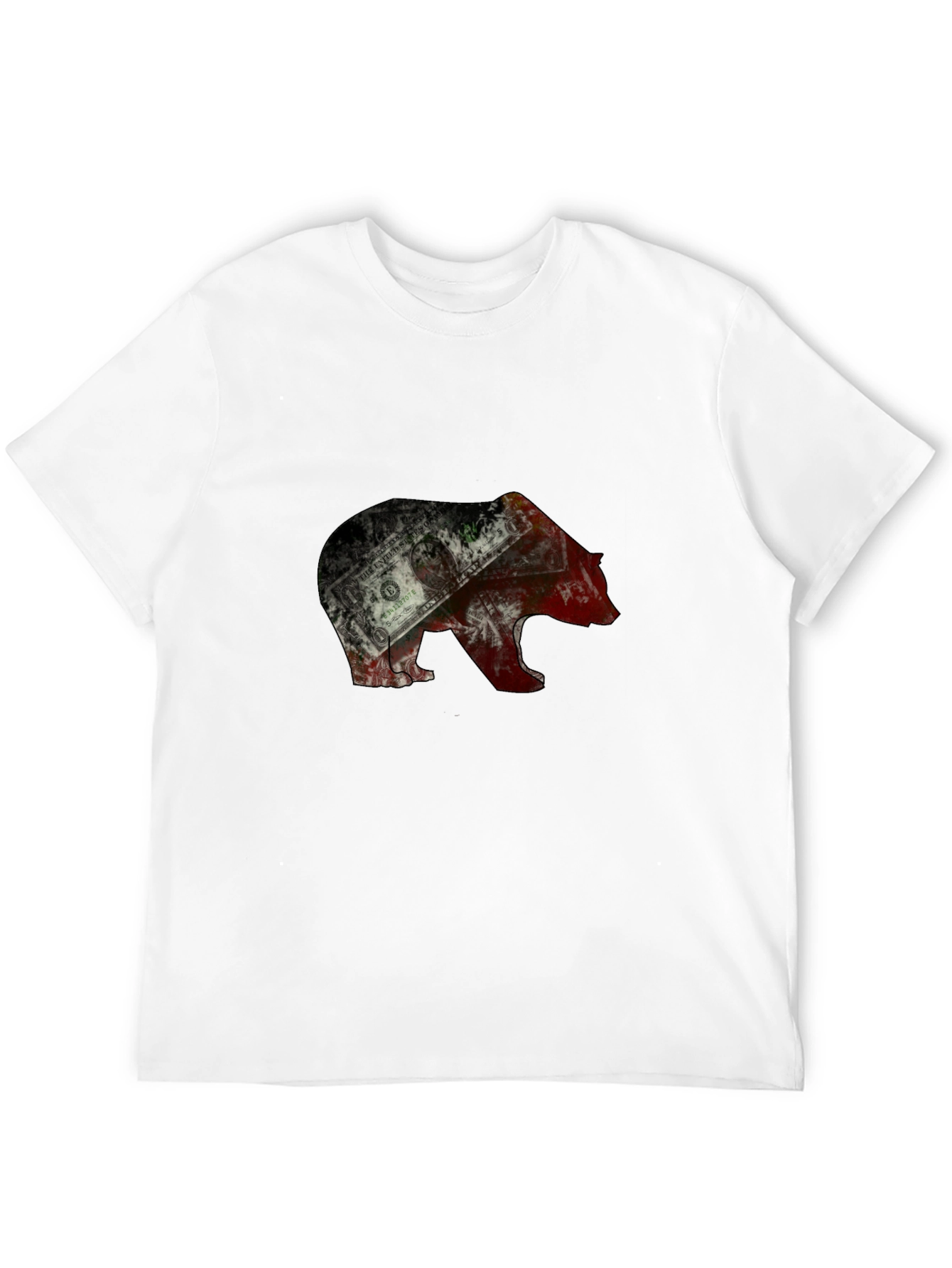 Bear Graphic Mens T-Shirt - Black