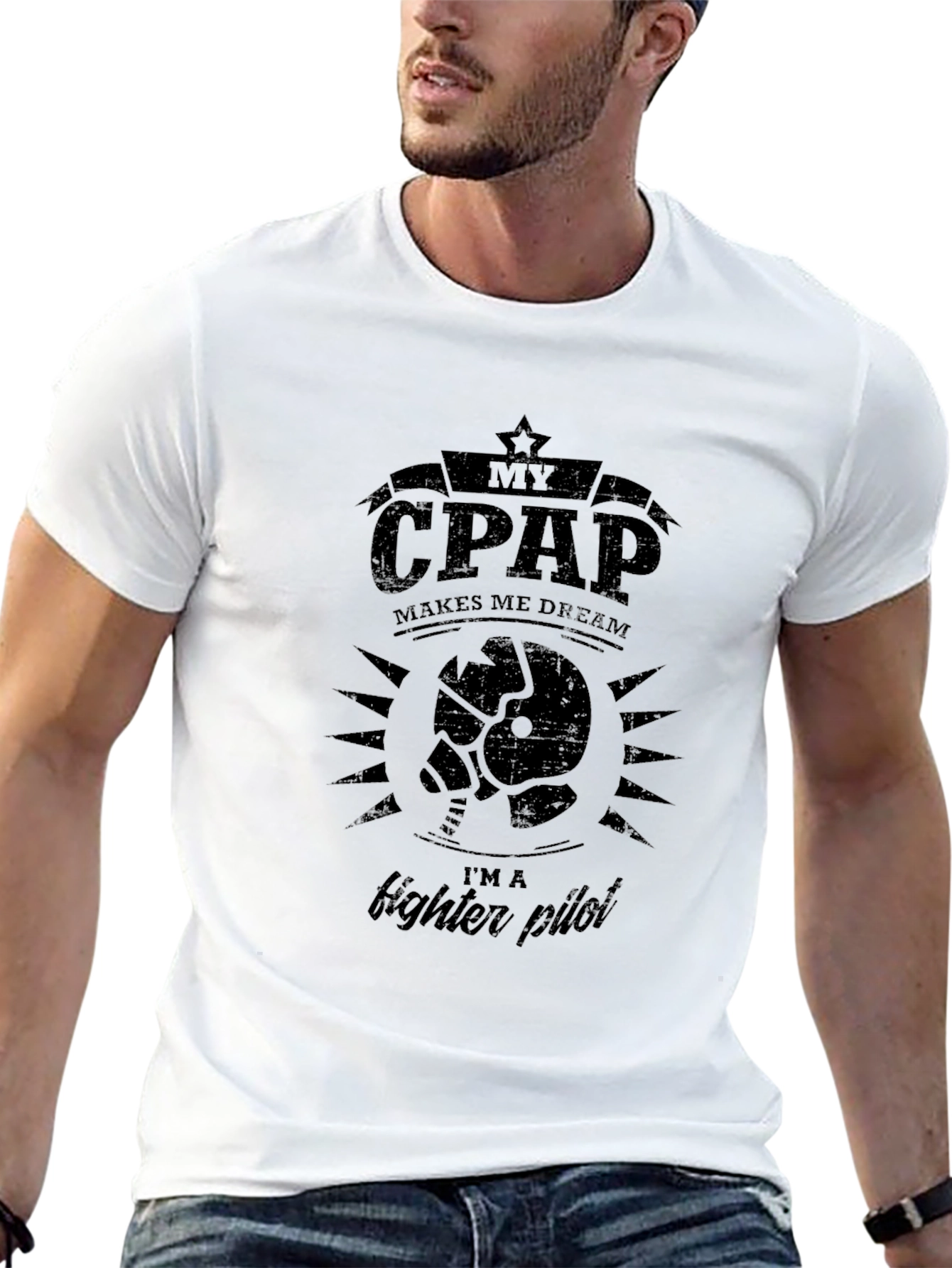 My CPAP Makes Me Dream Fighter Pilot T-Shirt