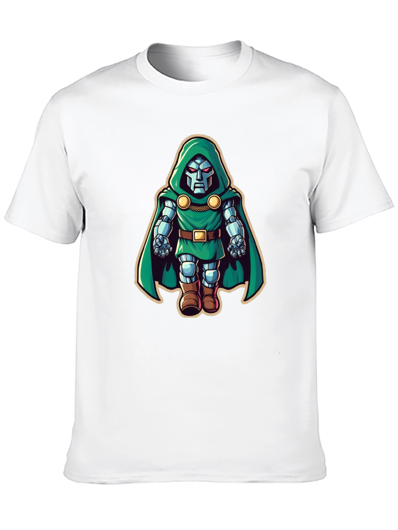 Dr. Doom Cartoon Black T-Shirt