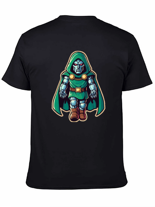 Dr. Doom Cartoon Black T-Shirt